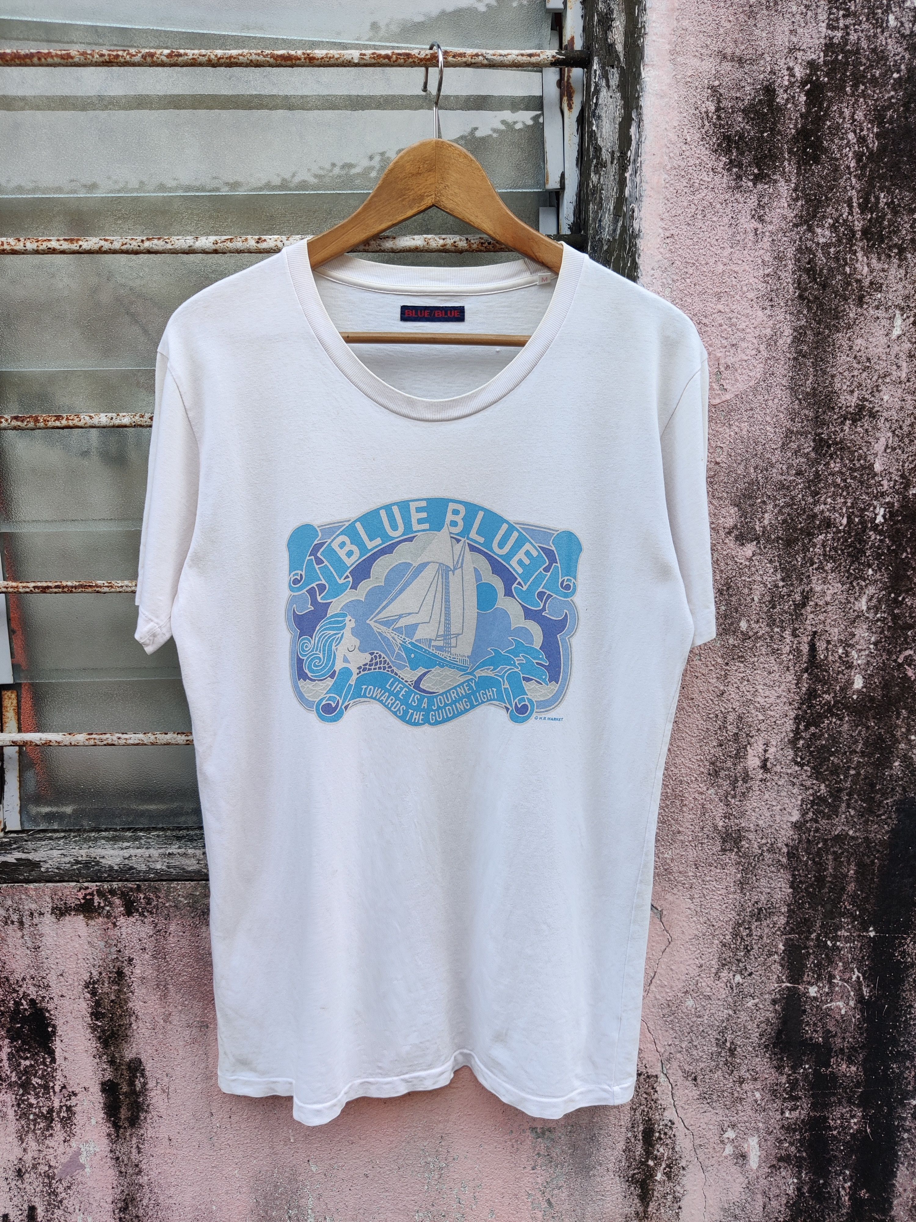 Blue Blue Japan Vintage Blue Blue x HR Market Japanese Brand Shirt Size US M / EU 48-50 / 2 - 2 Thumbnail