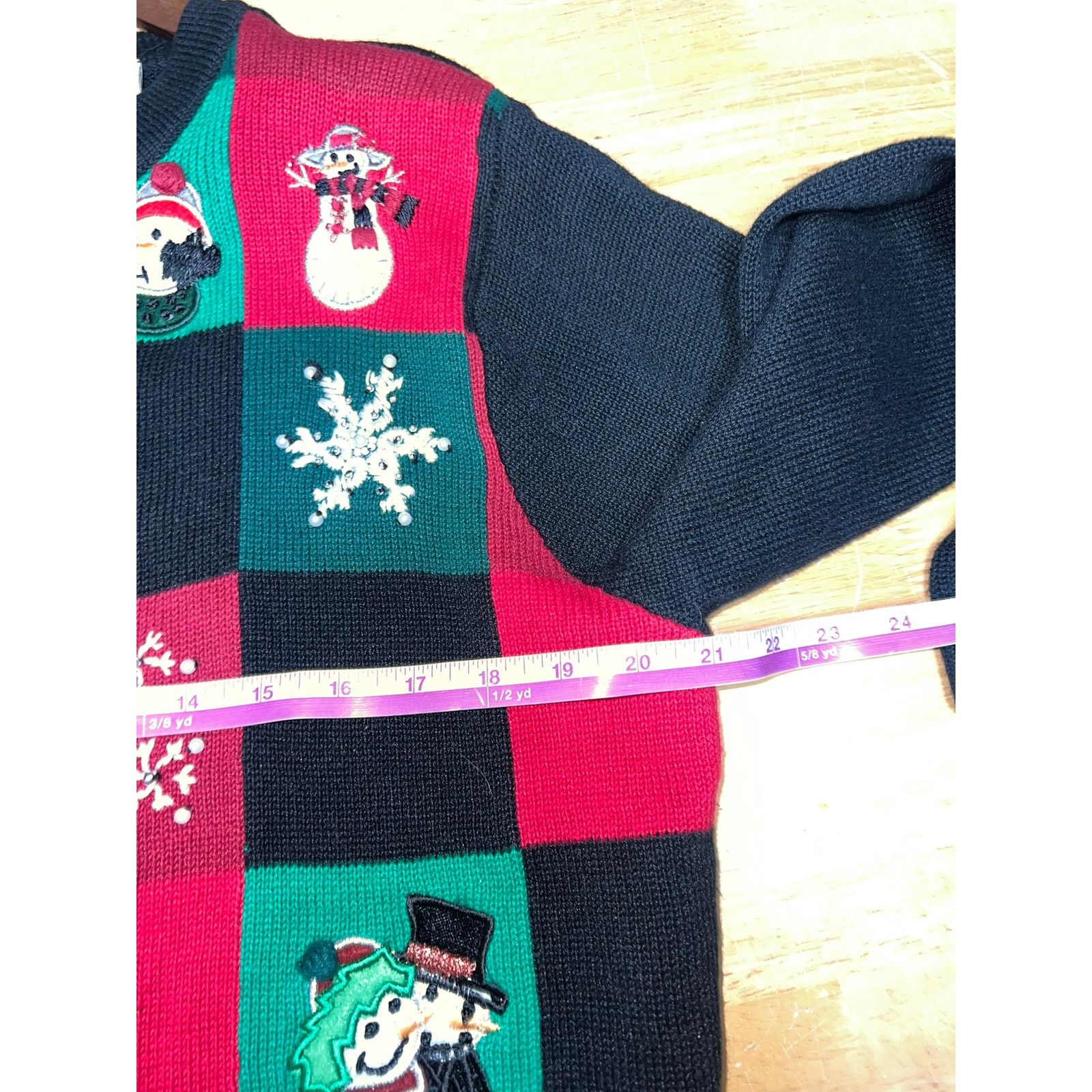Vintage Womens Basic Editions Holdiay Christmas Sweater Full Zip L Size L / US 10 / IT 46 - 7 Thumbnail