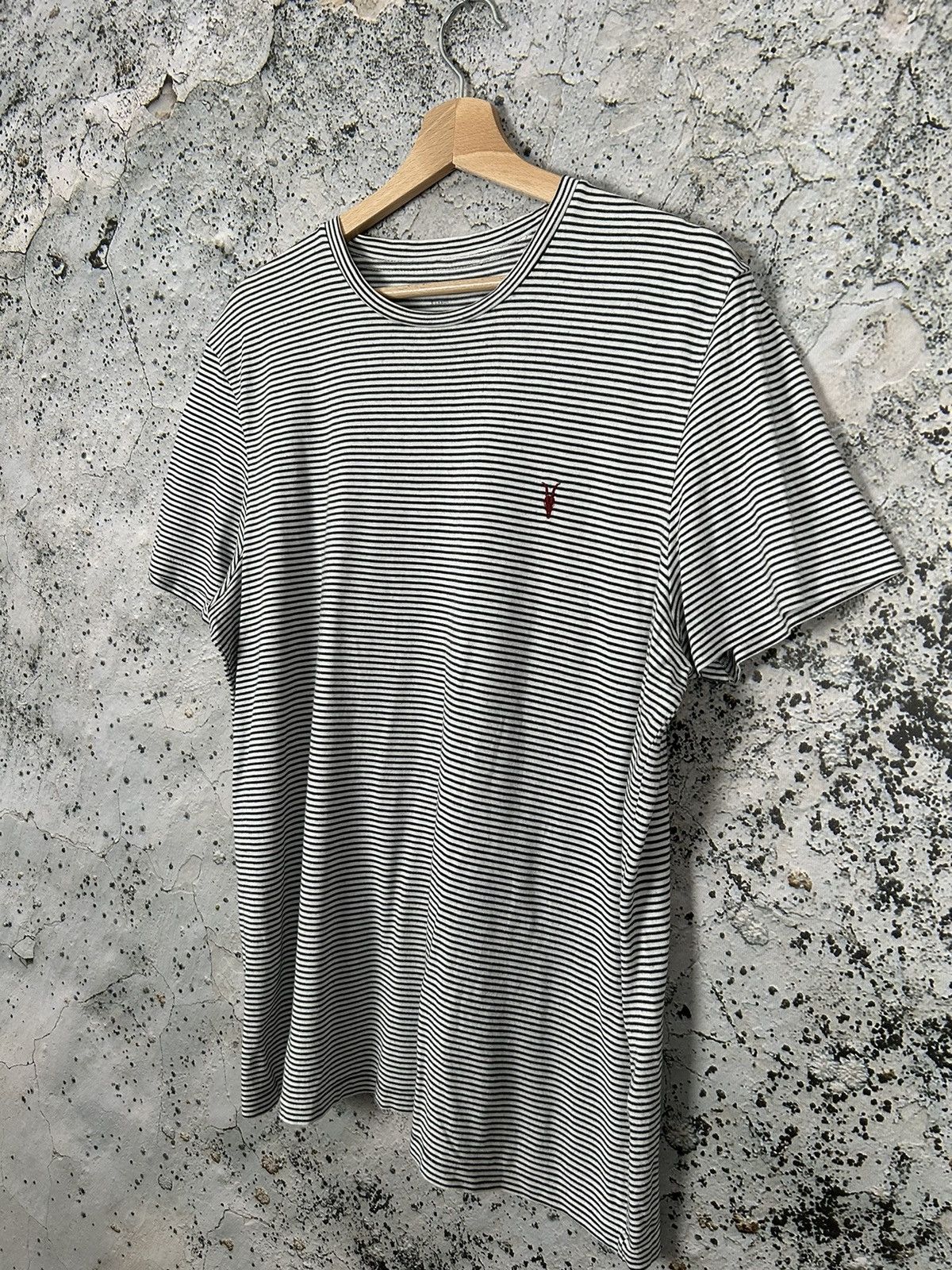 Allsaints Allsaints Stripped Classic Tee Japanese Punk Grunge Size US XL / EU 56 / 4 - 2 Thumbnail