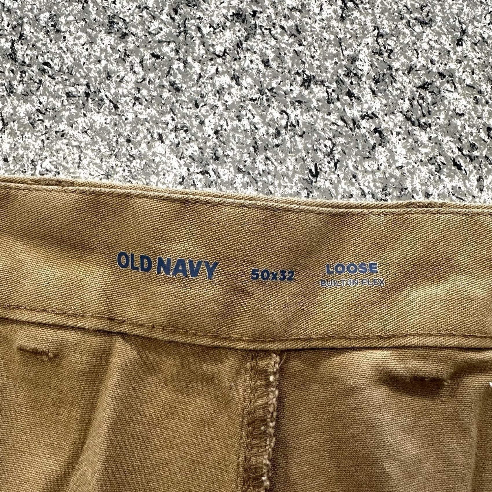 Old Navy Old Navy Khaki Pants Mens 50x32 Brown Flat Front Stretch Chino Big & Tall Size US 32 / EU 48 - 4 Thumbnail