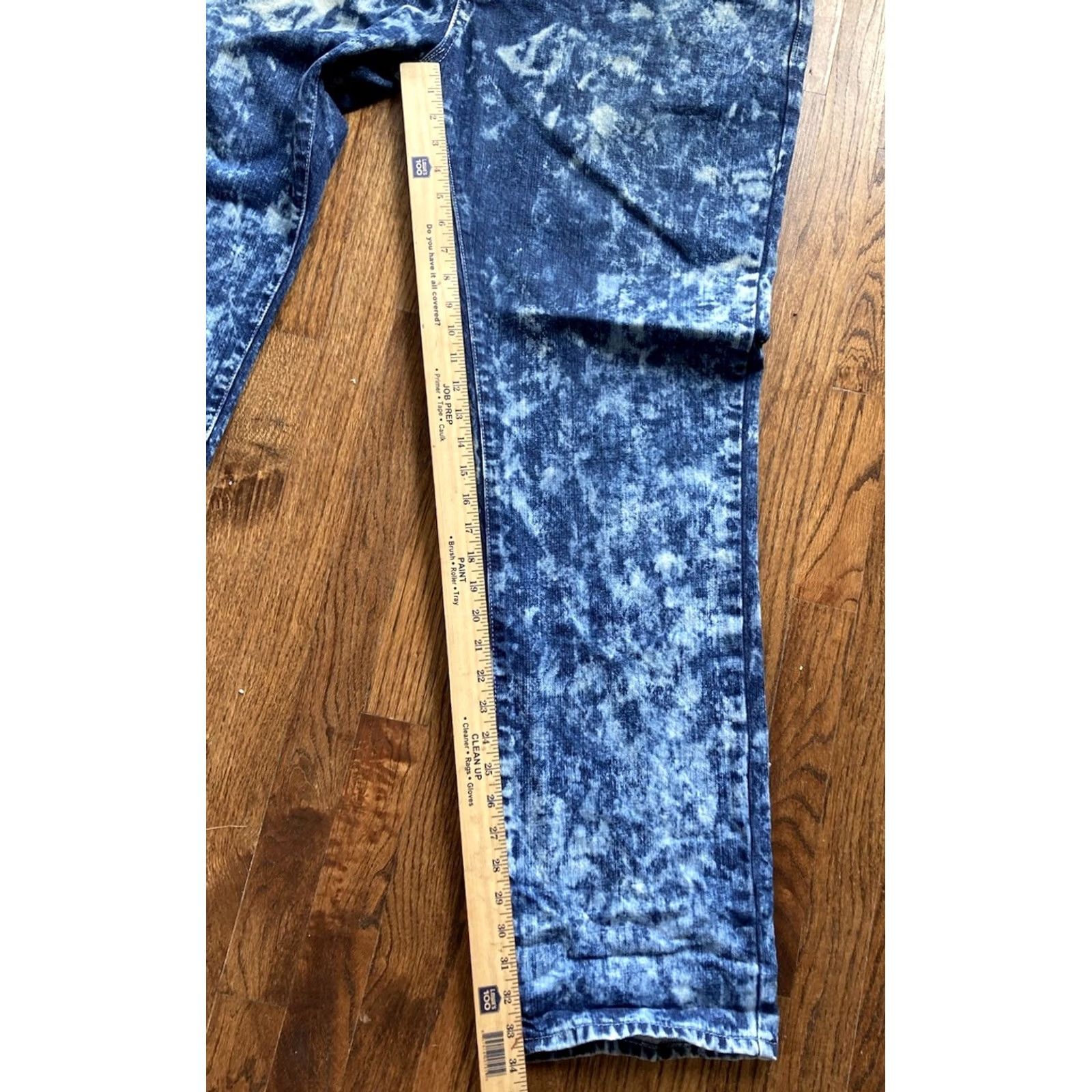 Vintage Robins Jeans Mens 42 Embellished Studded Long Flap Pocket Blue Acid Wash Denim Jeans 5-Pocket Design Straight Mens Size US 42 / EU 58 - 5 Thumbnail