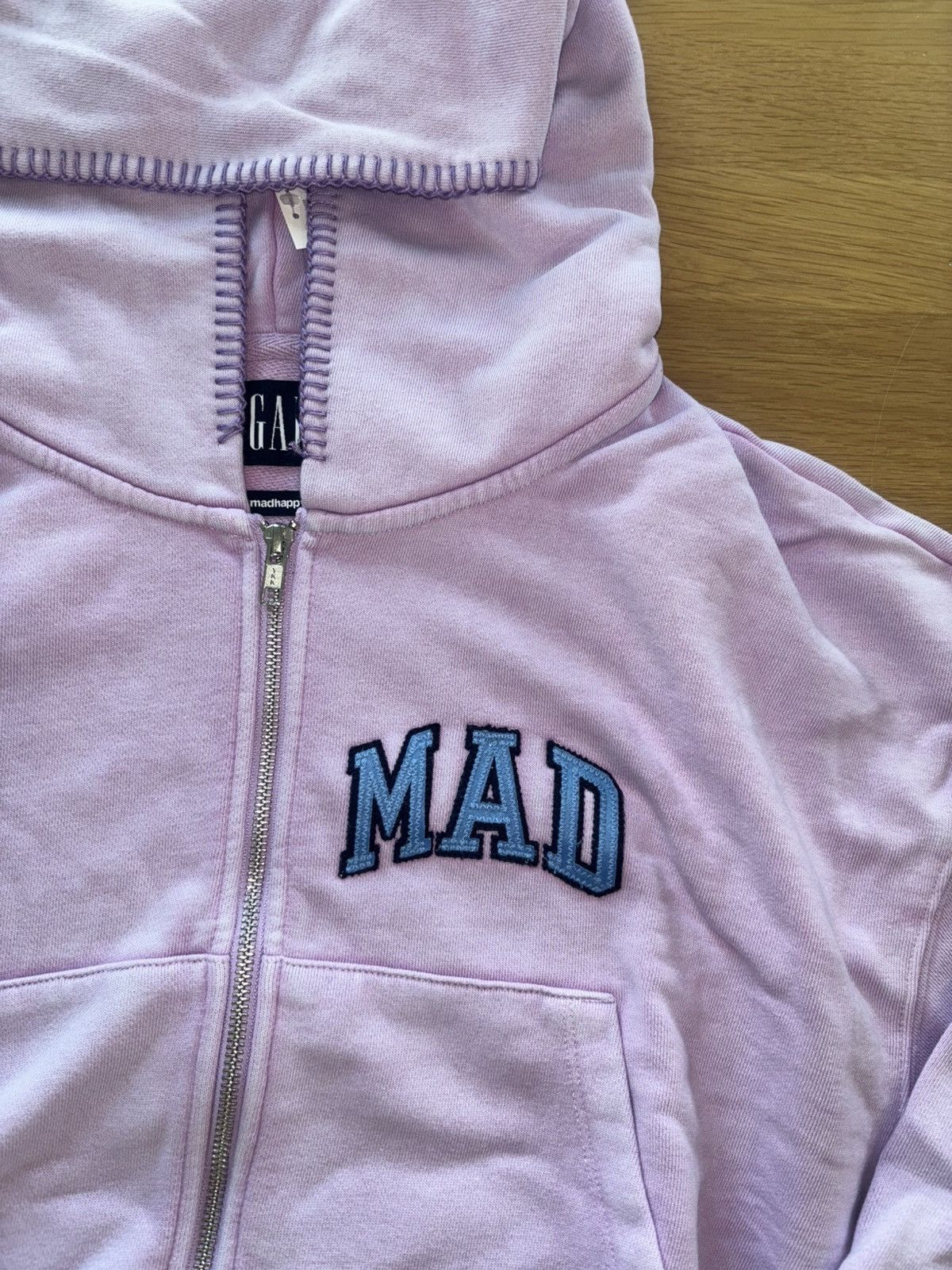 Gap × Madhappy Gap x MadHappy Lavender Full Zip Cropped Mad Logo Hoodie Size XS / US 0-2 / IT 36-38 - 4 Thumbnail