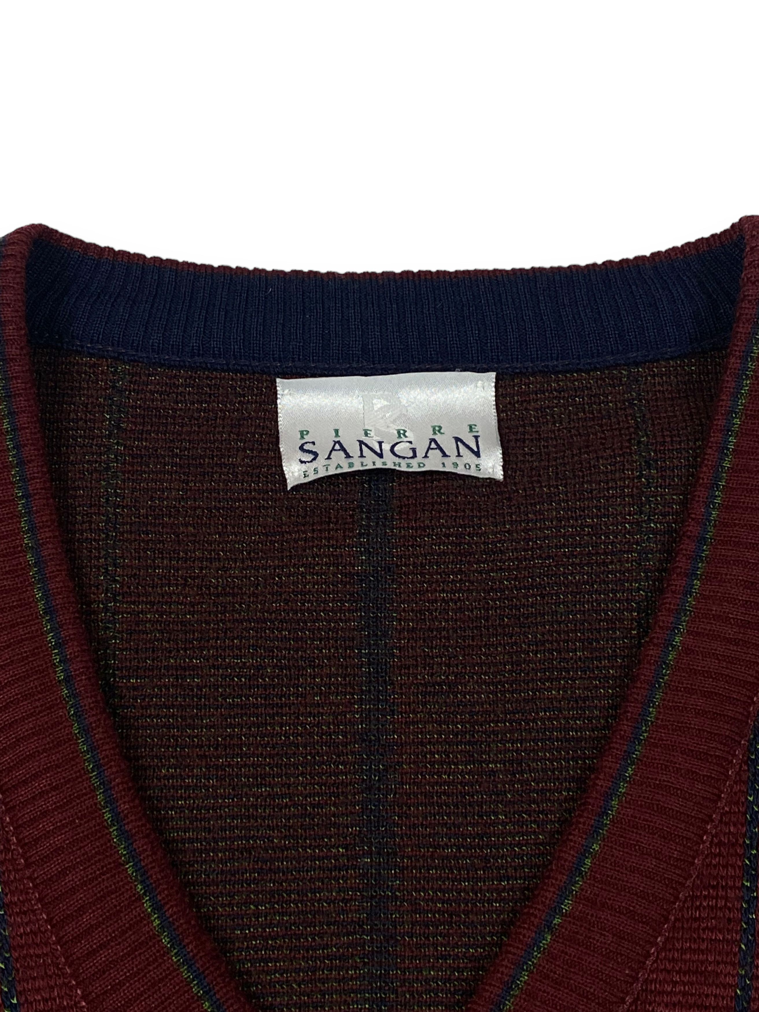 Vintage Vintage PIERRE SANGAN Crazy Print Wool Sweater Cardigan M647 Size US L / EU 52-54 / 3 - 6 Thumbnail