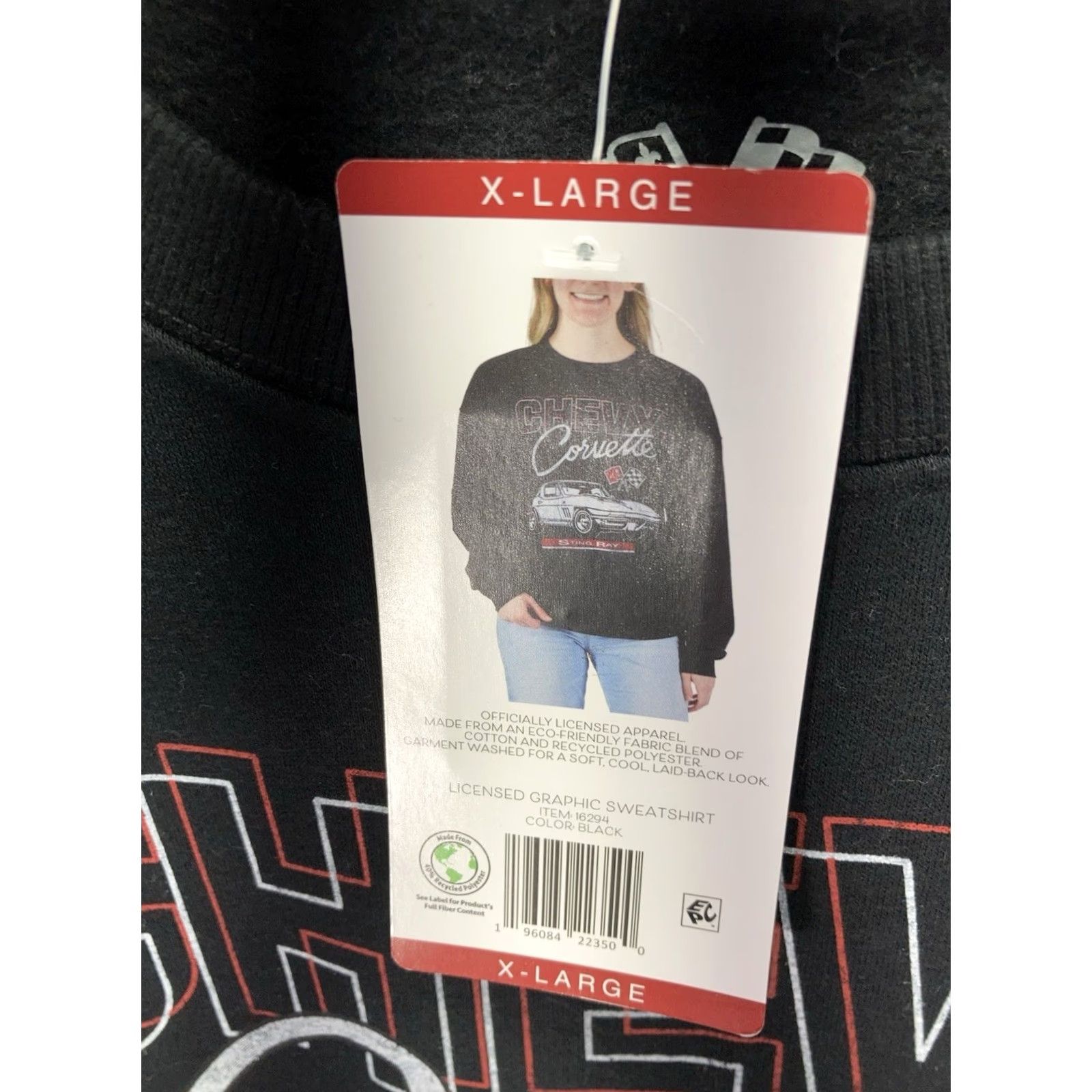 Vintage VINTAGE Corvette Sting Ray Sweatshirt Women XL Black Long Sleeve Crew Neck NWT Size XL / US 12-14 / IT 48-50 - 5 Thumbnail