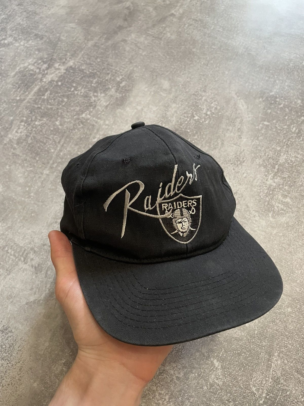 Vintage Raiders Logo Football NFL Hat Cap Snapback Oakland