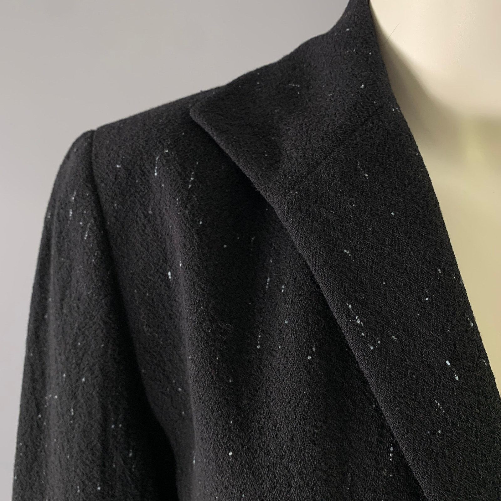 Lafayette 148 LAFAYETTE 148 Size 2 Black Blue Wool Blend Blazer Size XS / US 0-2 / IT 36-38 - 2 Thumbnail