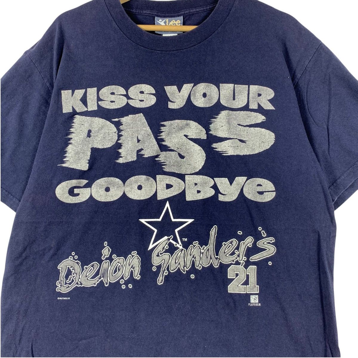 NFL Vintage NFL DEION SANDERS Dallas Cowboys Football Tee Shirt Size US L / EU 52-54 / 3 - 4 Thumbnail