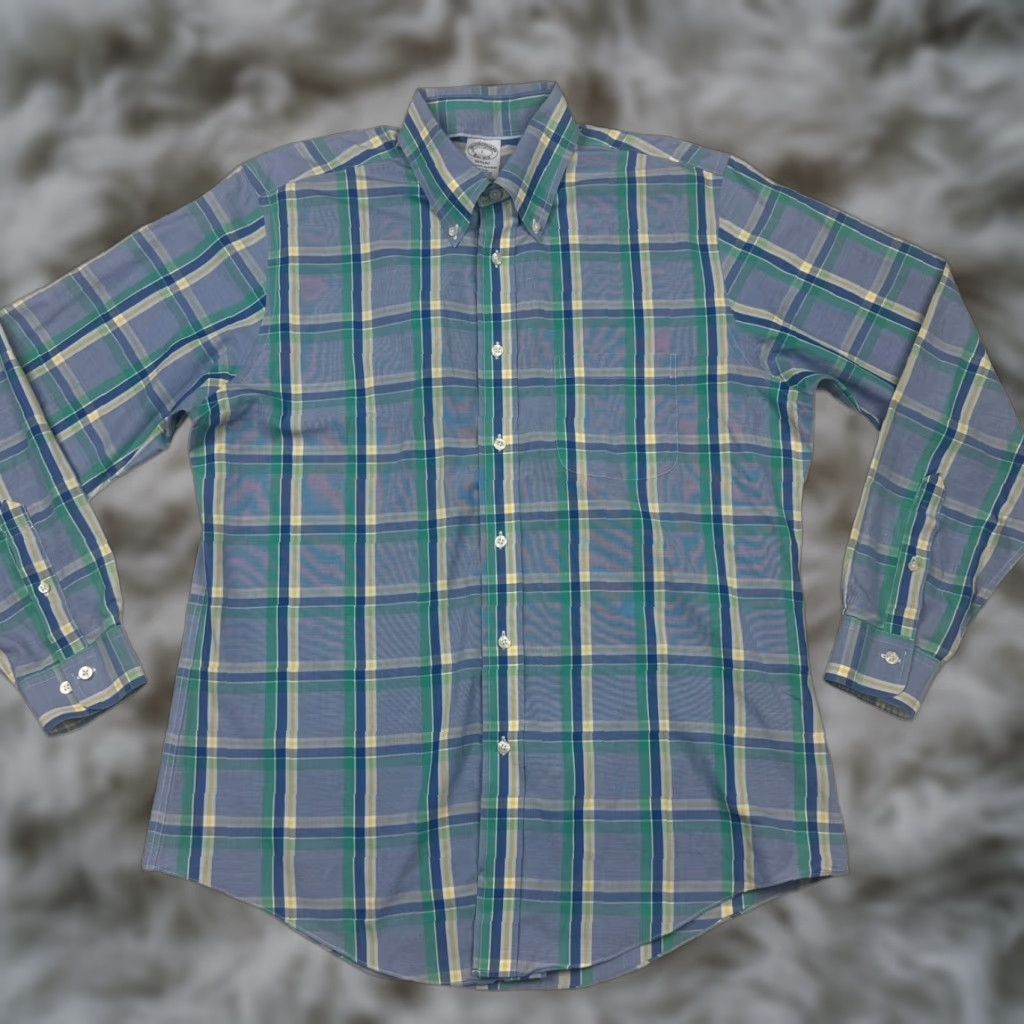 Brooks Brothers Brooks Brothers Men's Regent Cotton Non-Iron L/S Button Shirt Blue Large Size US L / EU 52-54 / 3 - 1 Thumbnail