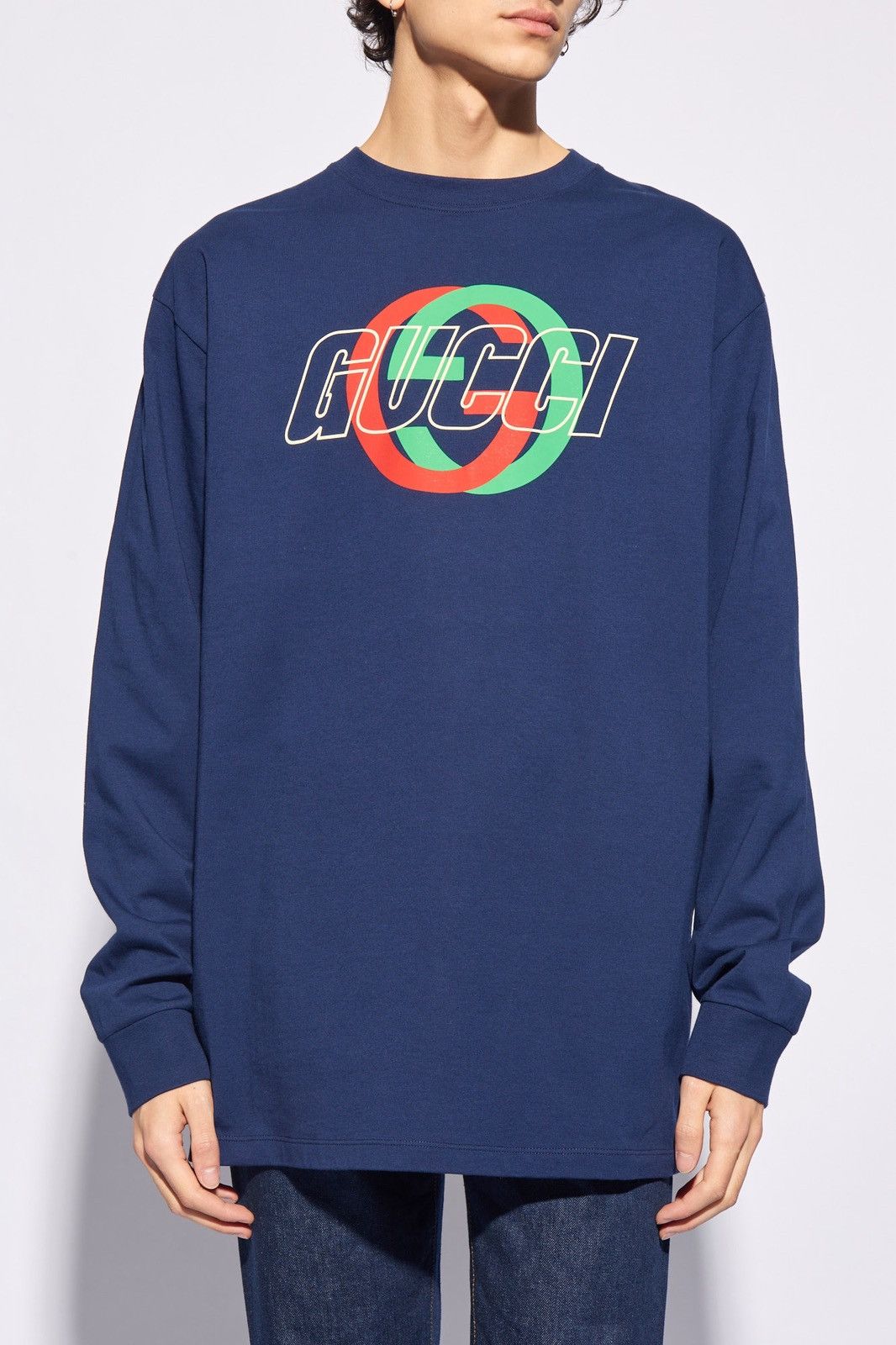 Gucci Gucci 24SS Interlocking Logo L/S T-Shirt Size US M / EU 48-50 / 2 - 1 Thumbnail