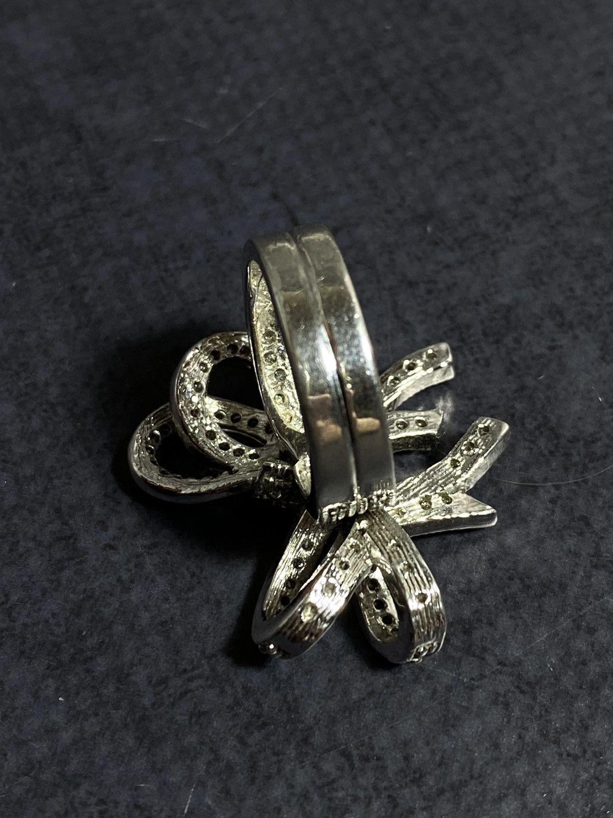 Jewelry Vintage Rhinestone Bow Statement Ring Adjustable Size ONE SIZE - 5 Thumbnail