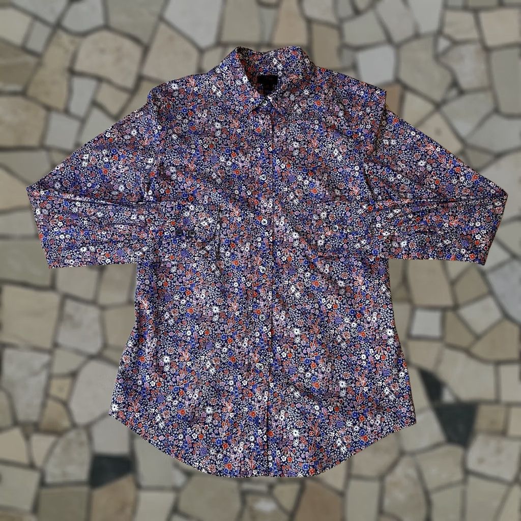 J.Crew J.CREW Floral Button Up Blouse Long Sleeve Women’s 0 Multicolor Cotton Blend Regular Fit Button Up Collared NN Size XS / US 0-2 / IT 36-38 - 1 Thumbnail