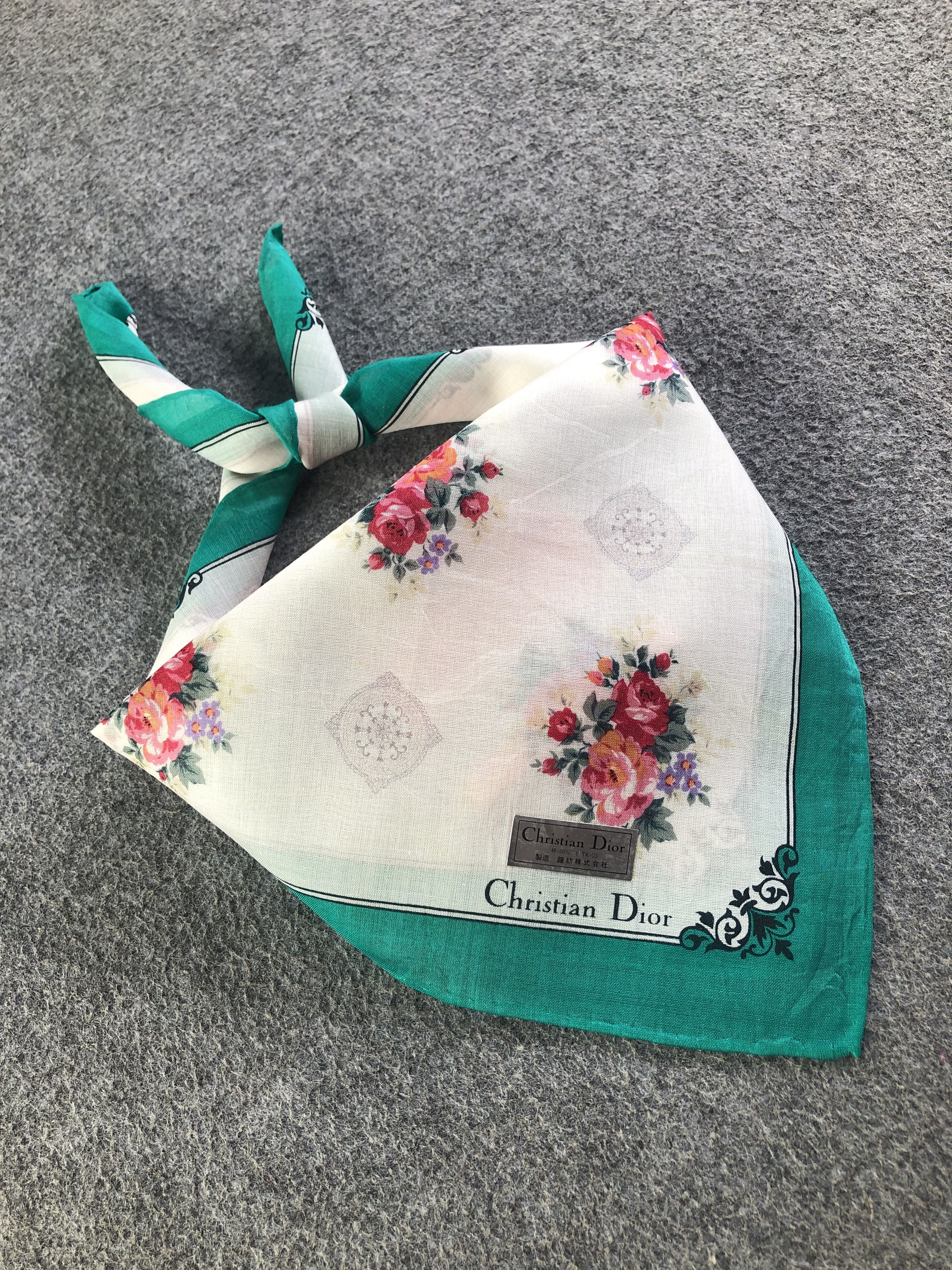Vintage Christian DIor Handkerchief / Bandana / Neckerchief C426 Size ONE SIZE - 1 Thumbnail