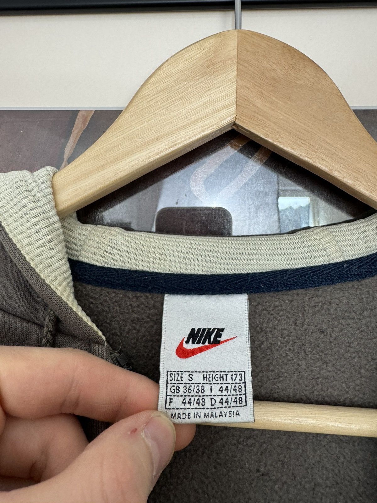 Nike Nike 90s Spellout Back Logo Mini Swoosh Vintage Zip Hoodie Size US S / EU 44-46 / 1 - 4 Thumbnail