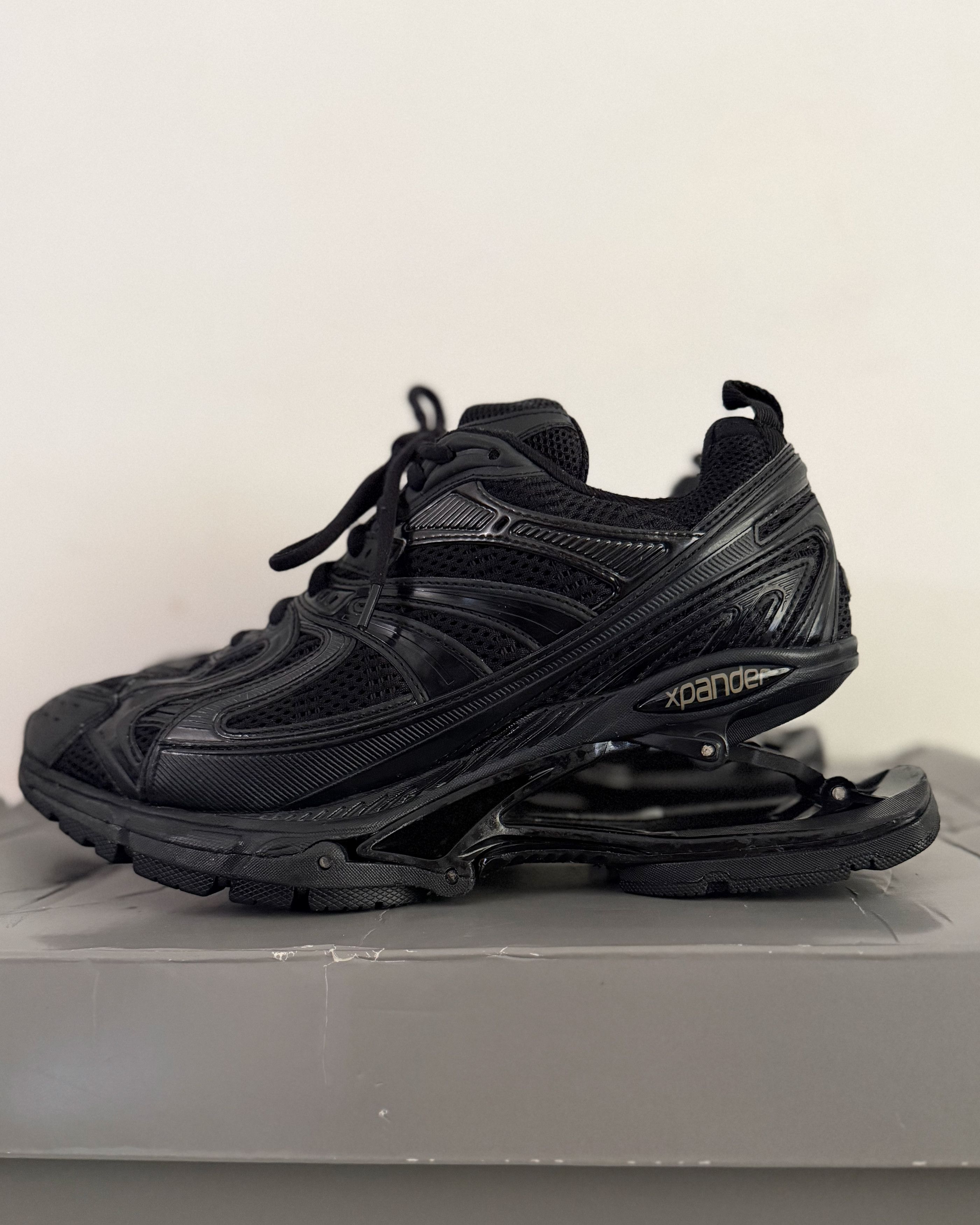 Balenciaga Suspended Heel Black Mesh Sneakers Size US 8 / EU 41 - 1 Thumbnail