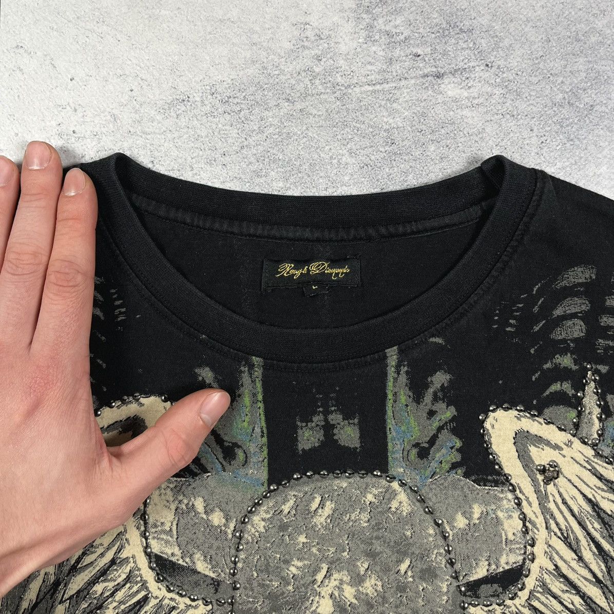 Affliction Vintage Affliction style Crazy All Over Print T shirt 00’s Size US L / EU 52-54 / 3 - 8 Thumbnail