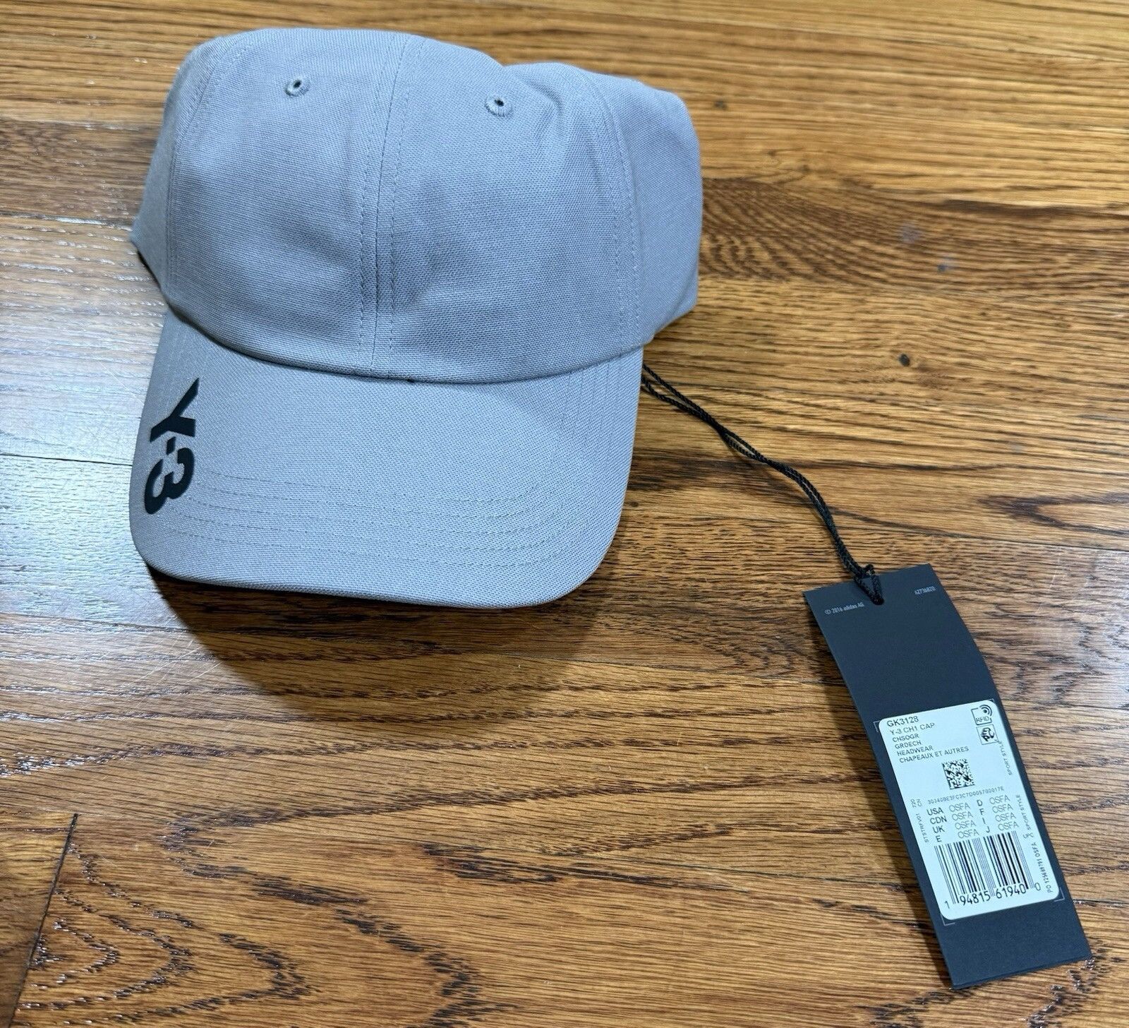 Y-3 Y-3 Yohji Yamamoto Y3 CHI Cap Grey Unisex Adult One Size NWT Size ONE SIZE - 8 Thumbnail