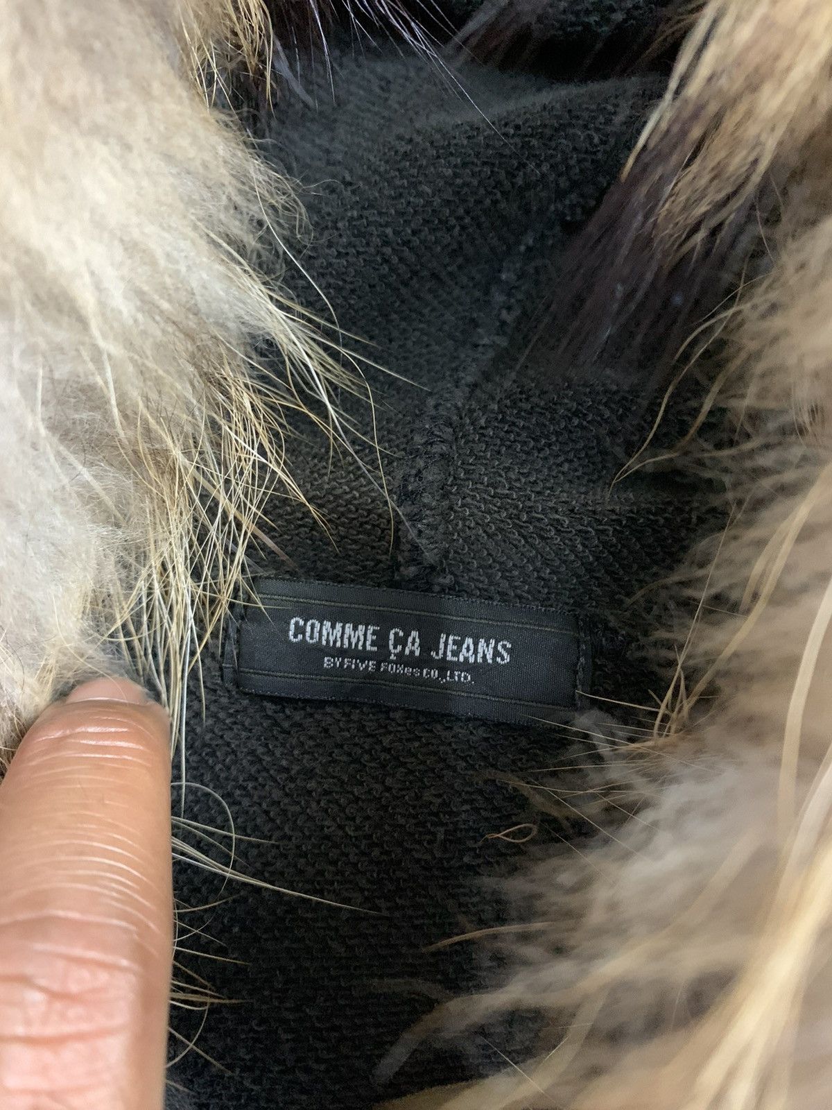 20471120 SUNFADED COMME CA DU MODE DISTRESSED FUR ZIP HOODIE Size US L / EU 52-54 / 3 - 10 Thumbnail