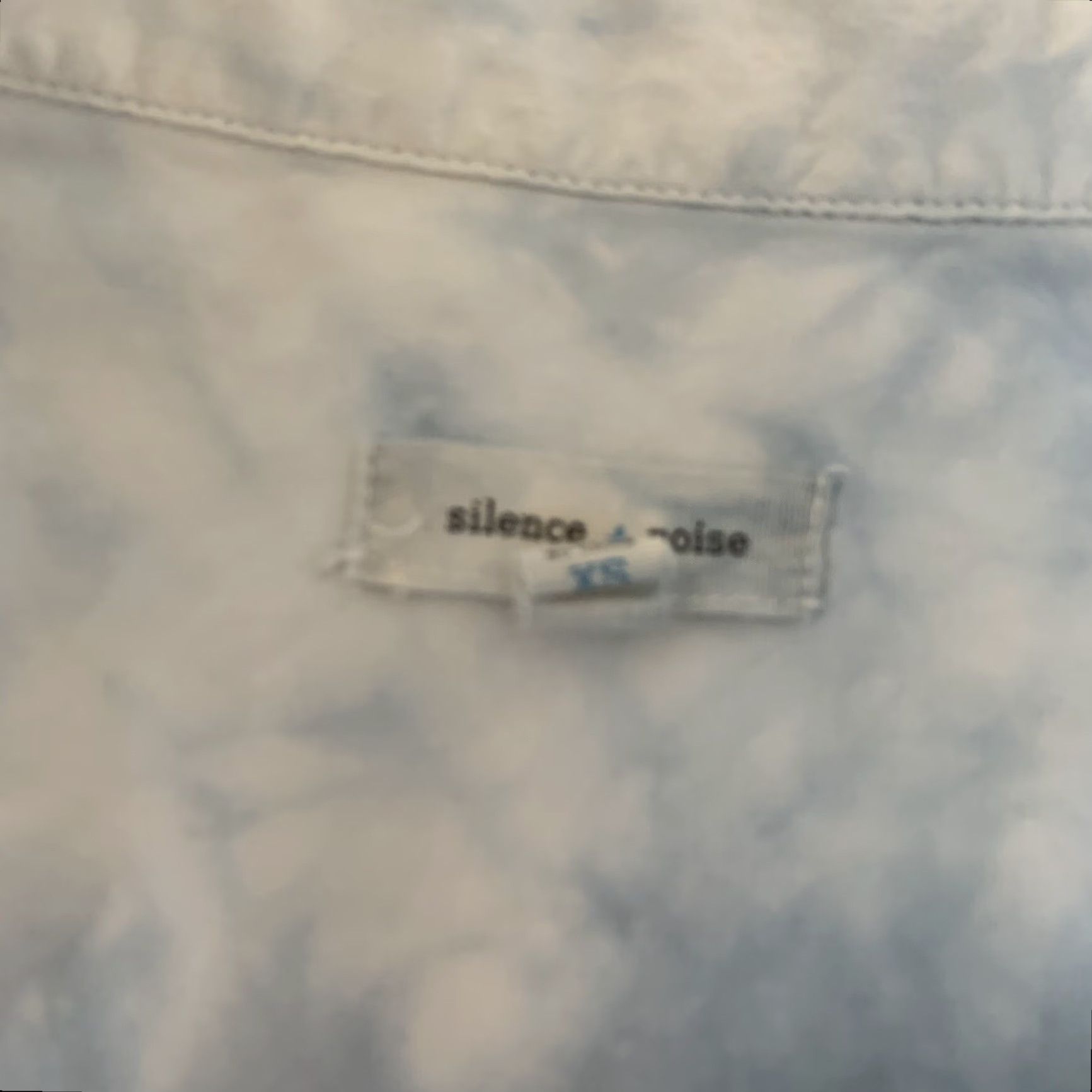 Vintage Silence + Noise Button-Up Long Sleeve Tie Dye Blue Women's XS Shirt Size XS / US 0-2 / IT 36-38 - 2 Thumbnail