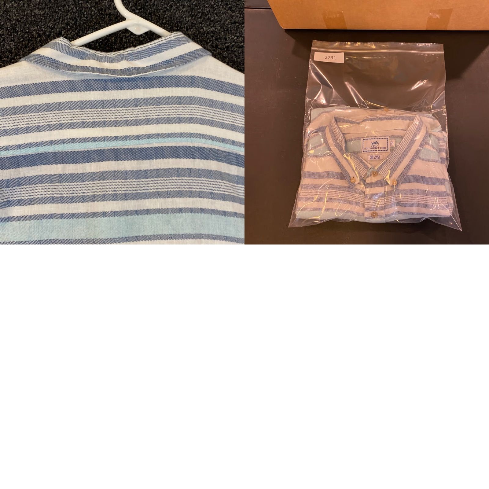 Southern Tide VINTAGE Southern Tide Shirt Men XL Short Sleeve Linen Blend Button-Up Blue White Striped Casual Size US XL / EU 56 / 4 - 8 Thumbnail