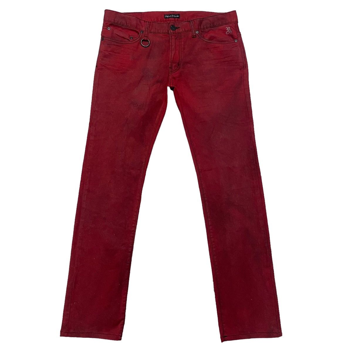 Roen RAT ROEN Blood Red Waxed Skinny Jeans Size US 32 / EU 48 - 2 Thumbnail