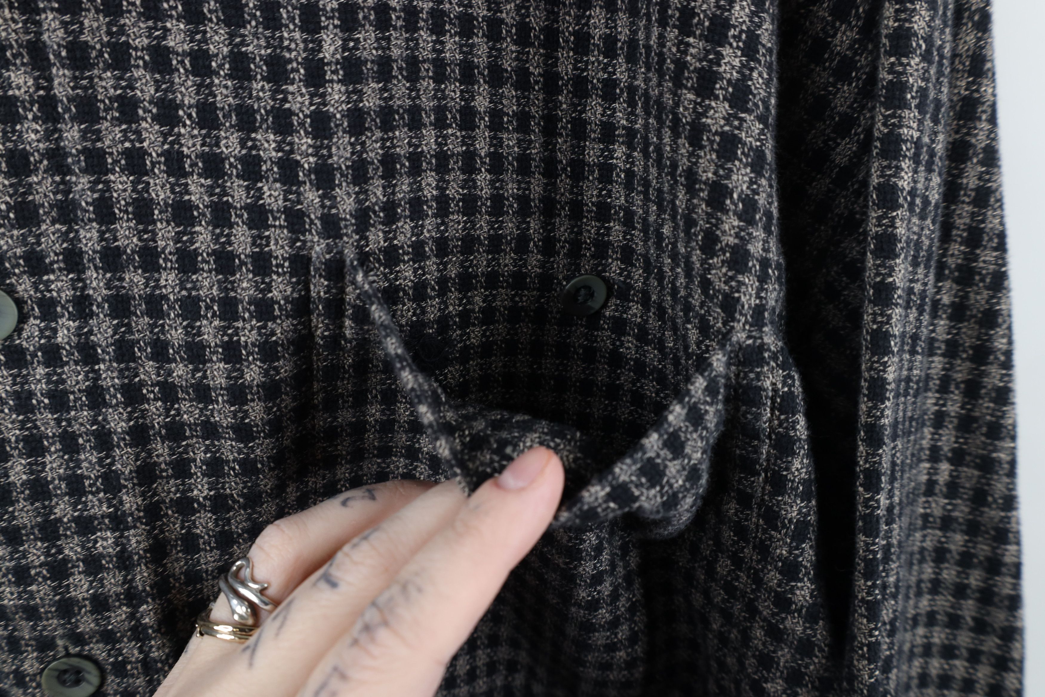 Vintage Vintage 90s Streetwear Fit Tweed Button Down Shirt Cotton Size US L / EU 52-54 / 3 - 4 Thumbnail