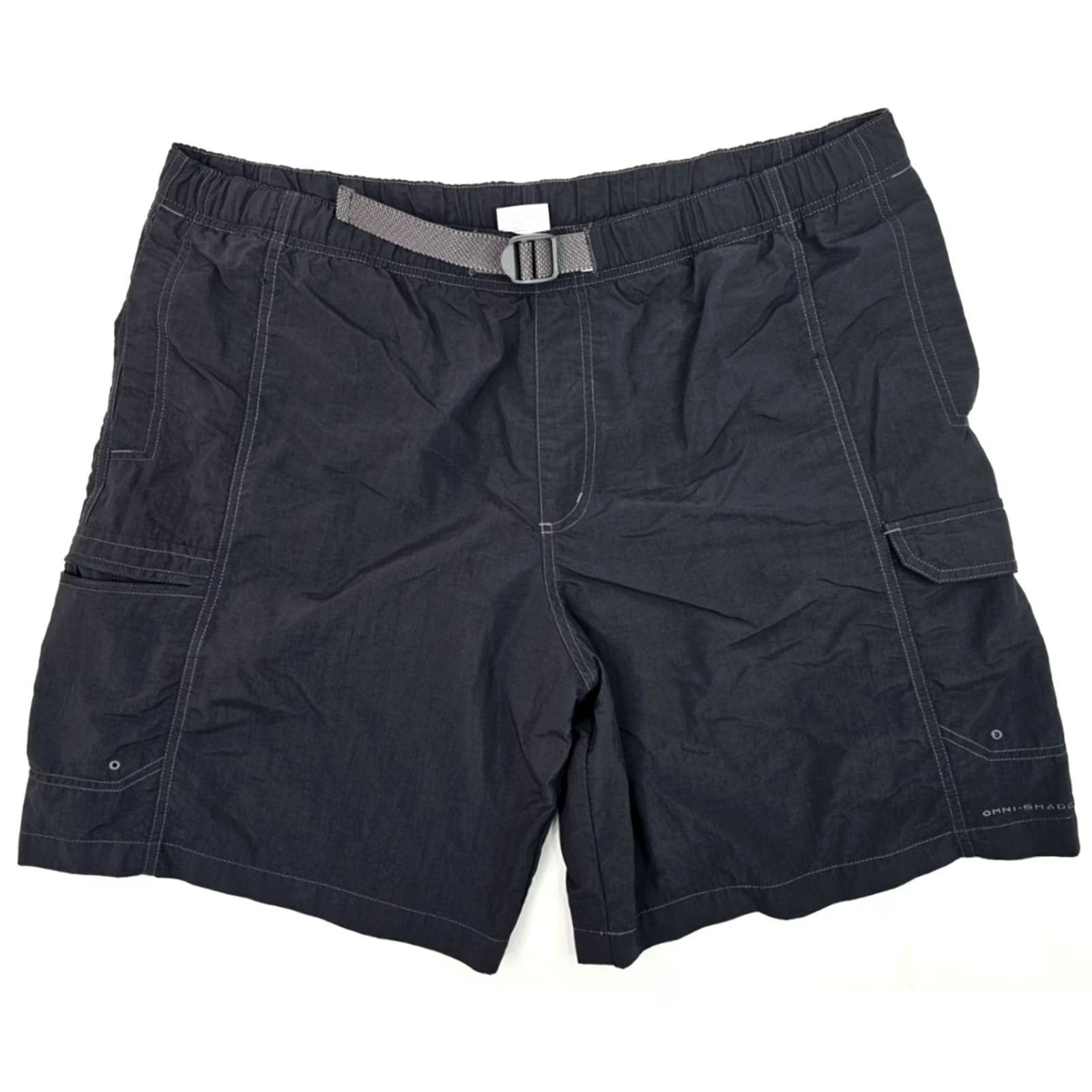 Vintage Columbia Omni-Shade Cargo Shorts Men XL 40x9 Black EUC Belted, Quick Dry, Sun Protection, Pockets, Lightweight Outdoor Summer Casual Size US 36 / EU 52 - 2 Thumbnail