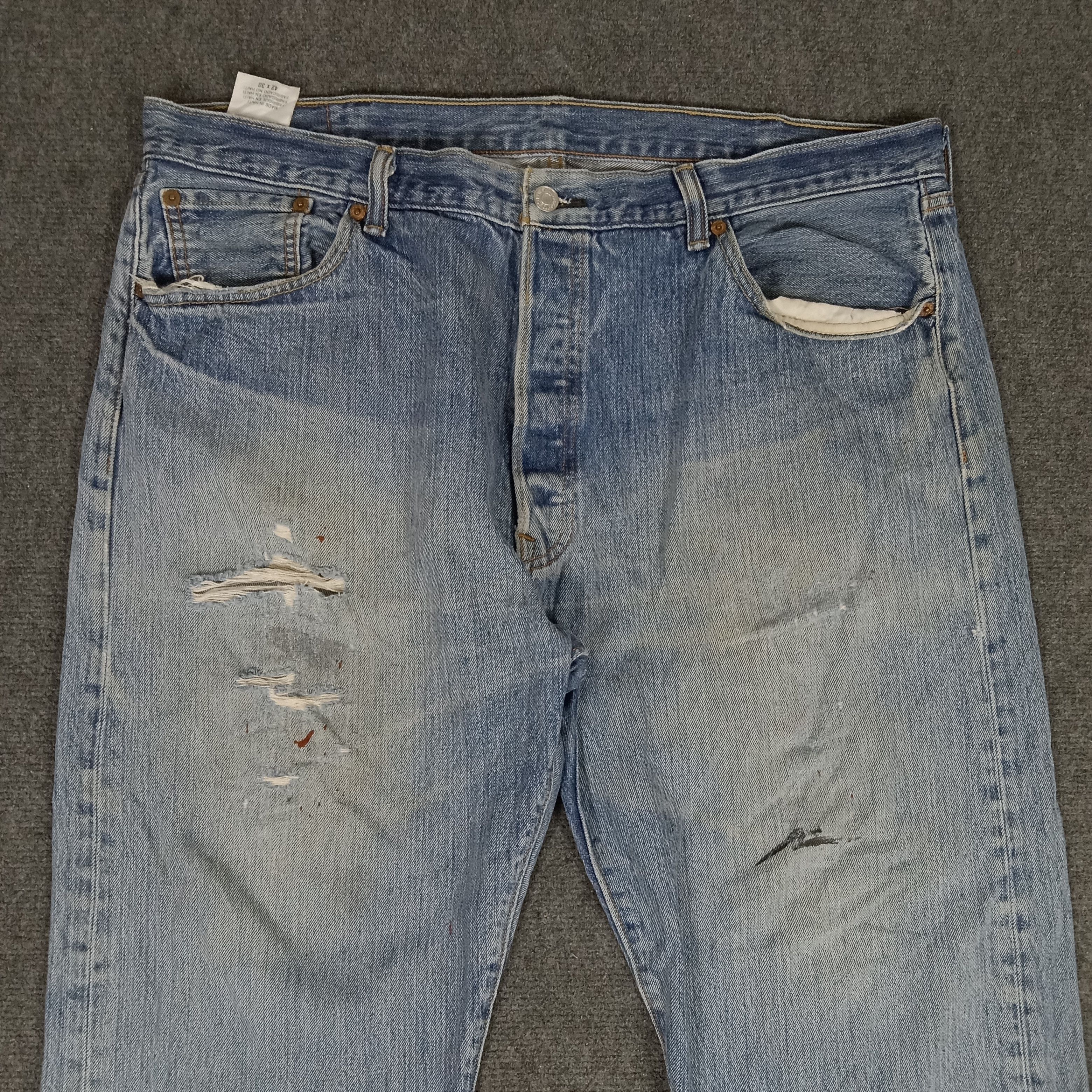 Levi's Levi's 501 Distressed Grunge Style Denim Jeans Size US 40 / EU 56 - 5 Thumbnail