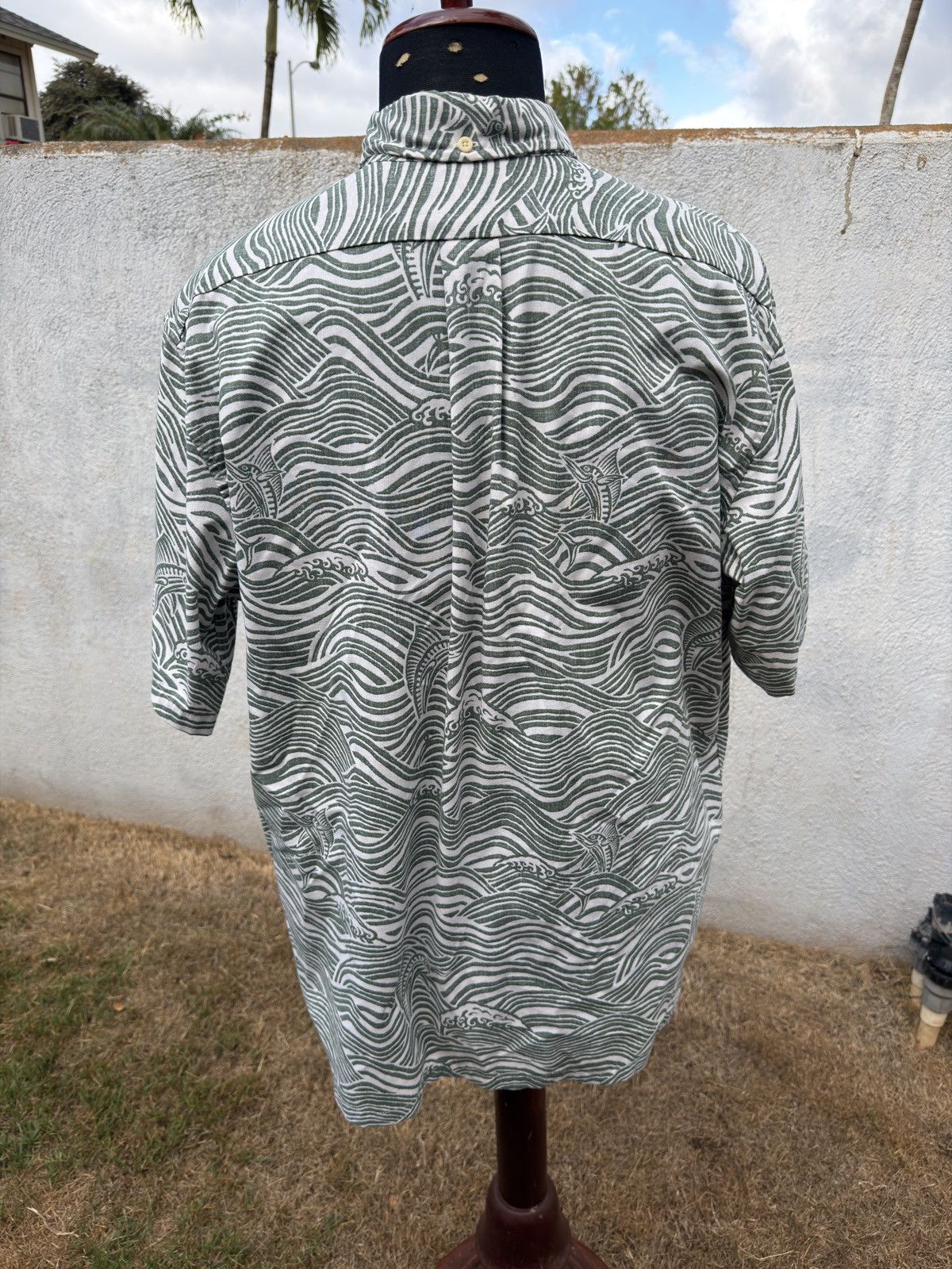 Reyn Spooner Reyn Spooner Classic Fit Green/White Full Button Men's XL Size US XL / EU 56 / 4 - 2 Thumbnail