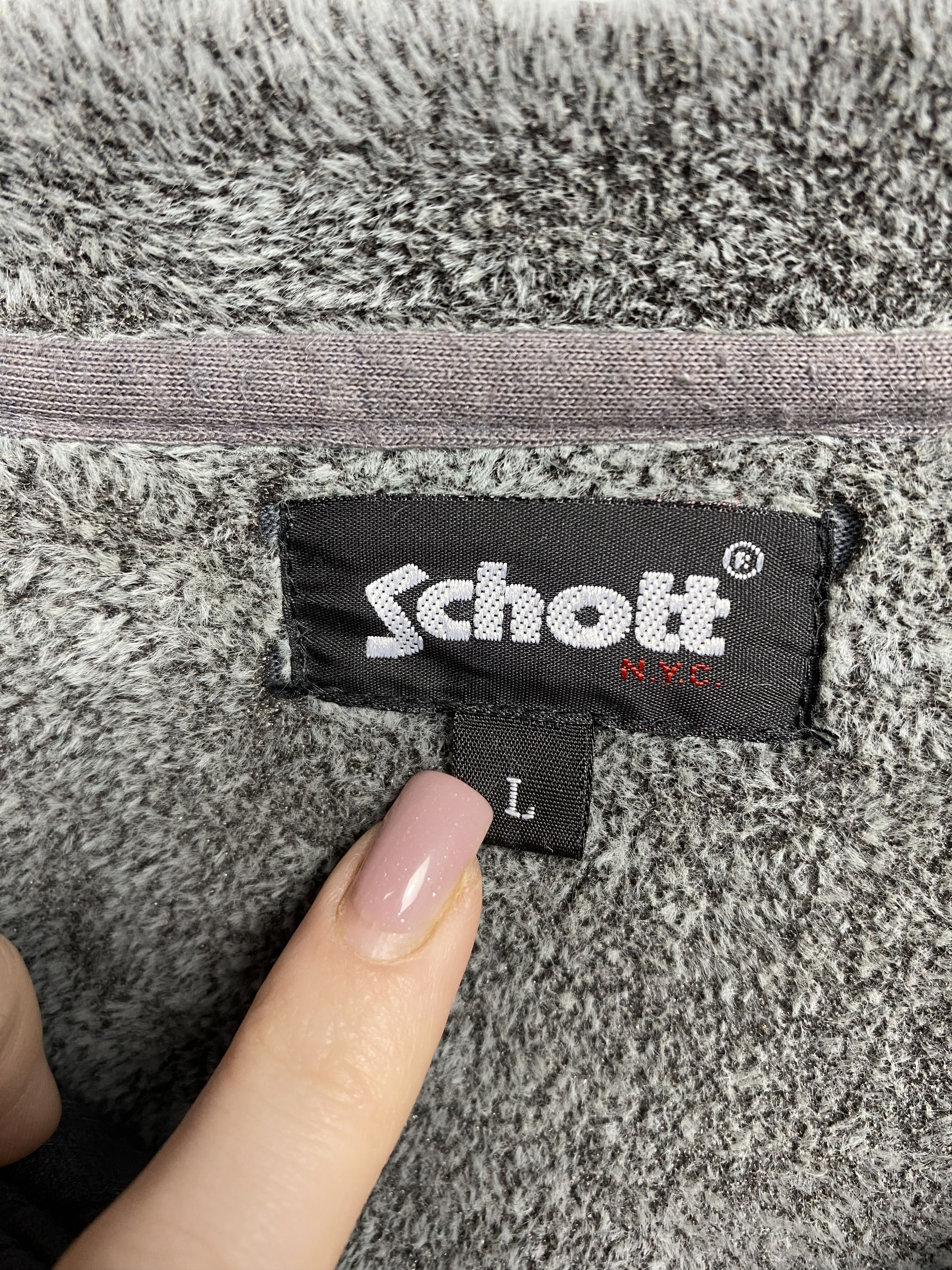 Schott × Vintage Schott Vintage Mens Sherpa Fleece Hooded Jacket Size US L / EU 52-54 / 3 - 7 Thumbnail