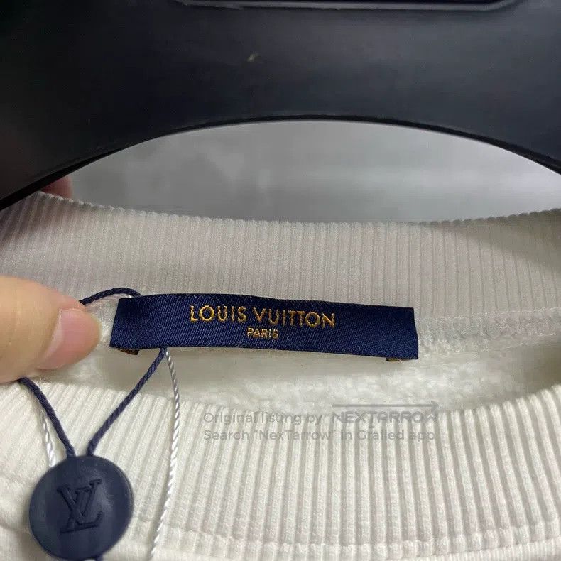 Louis Vuitton Louis Vuitton White Solid Crew Neck Pullover Long Sleeve S Size US S / EU 44-46 / 1 - 2 Thumbnail