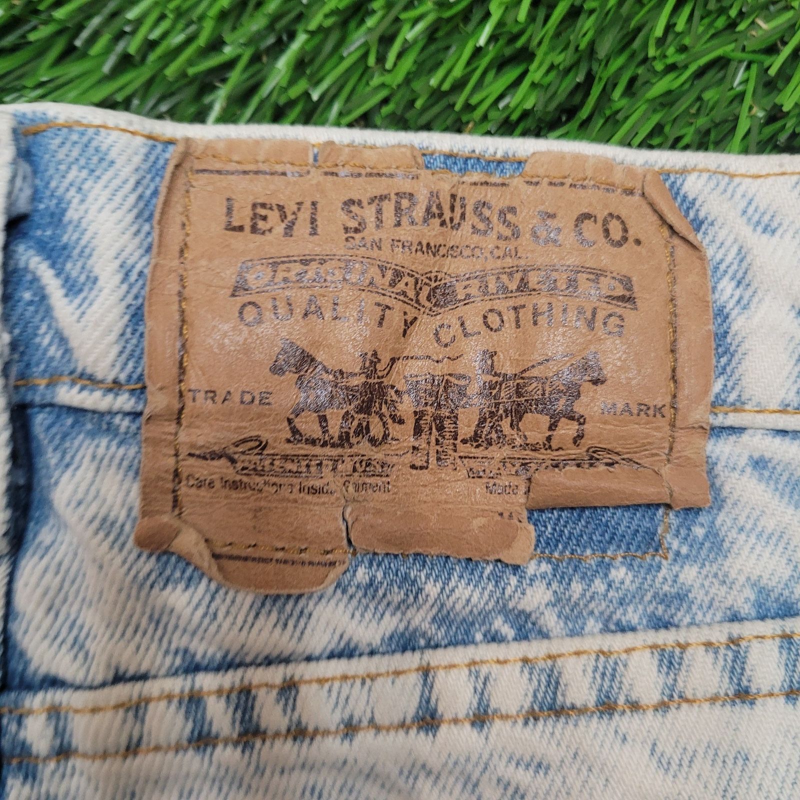 Levi's VTG 80s Orange Tab Levis 550 Acid Wash Jeans 36x30 Baggy Size US 36 / EU 52 - 9 Thumbnail