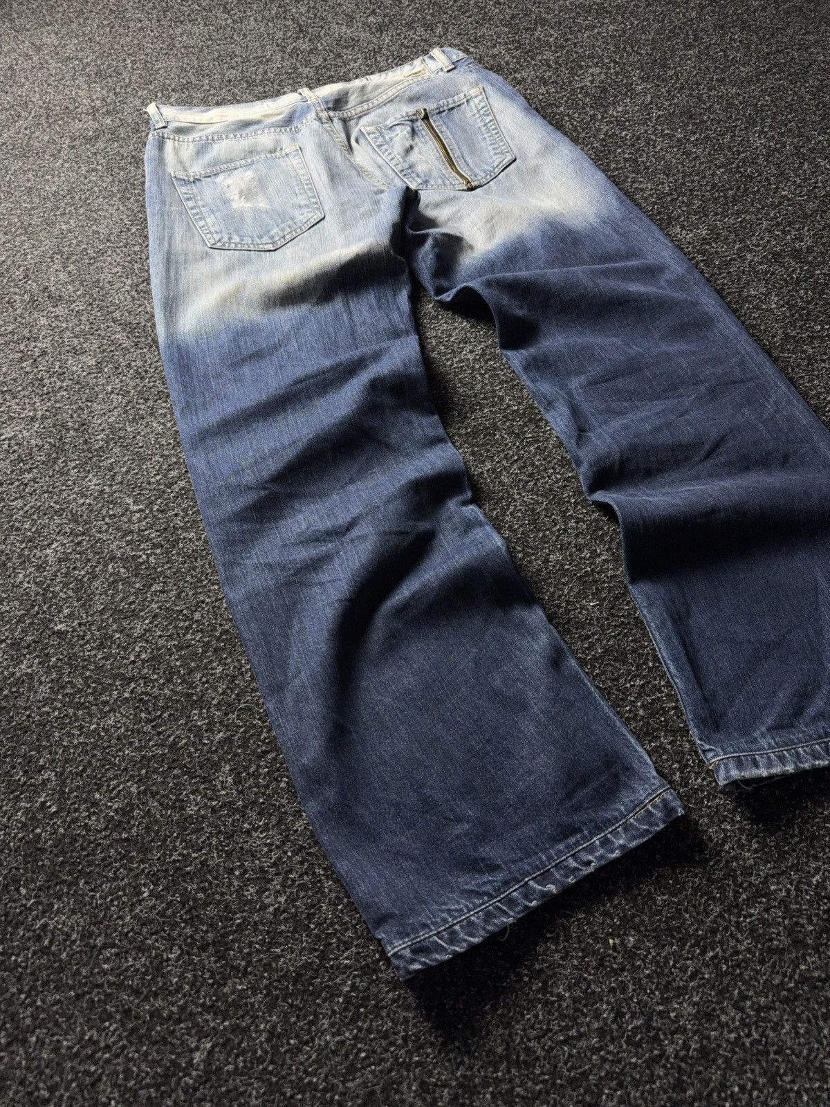 Diesel 90s Diesel Industry Zip Back Pocket Jeans Made in Italy Y2K Size US 33 - 14 Thumbnail