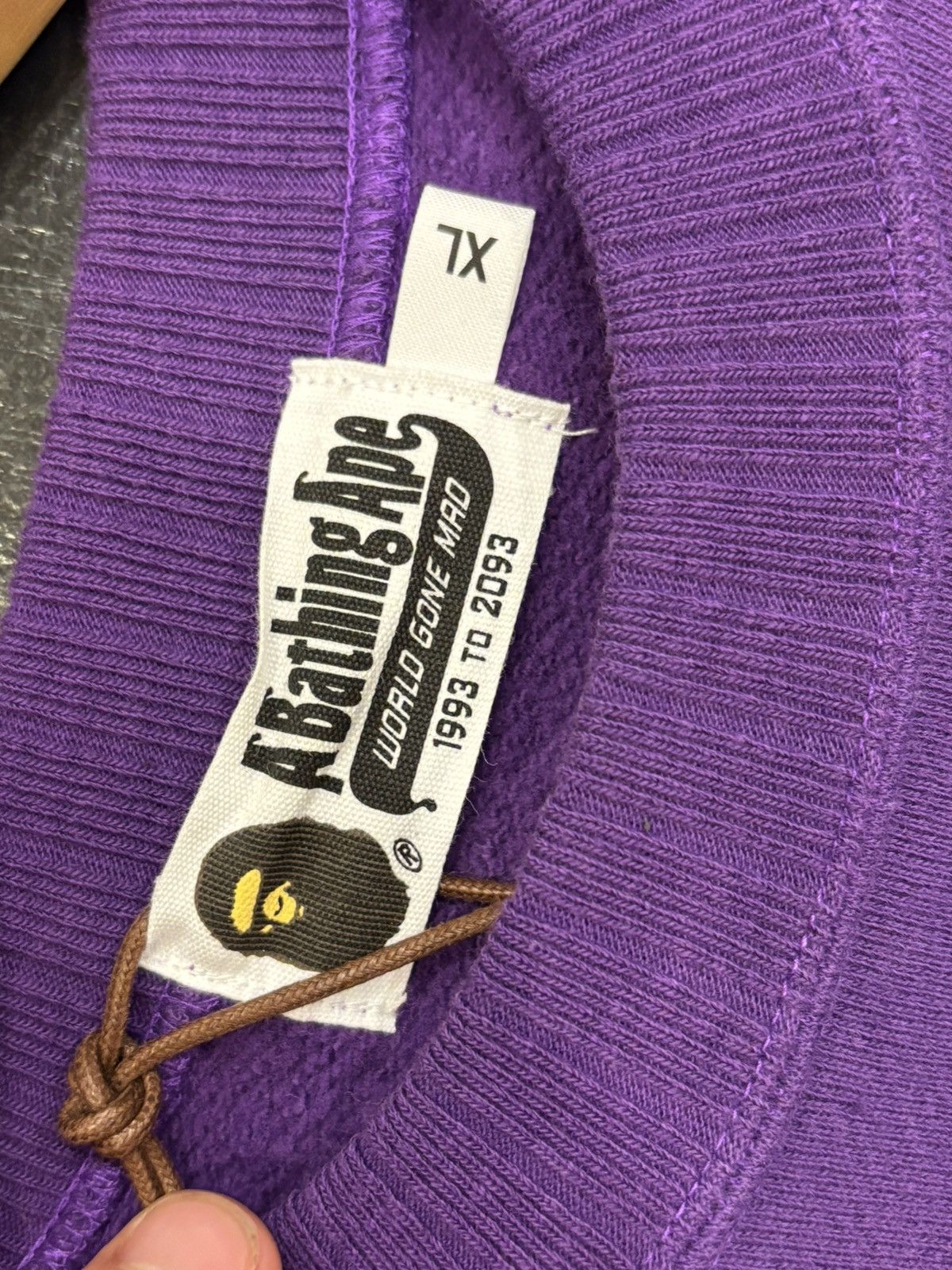 Bape Bape College Crewneck - Purple Size US XL / EU 56 / 4 - 3 Thumbnail