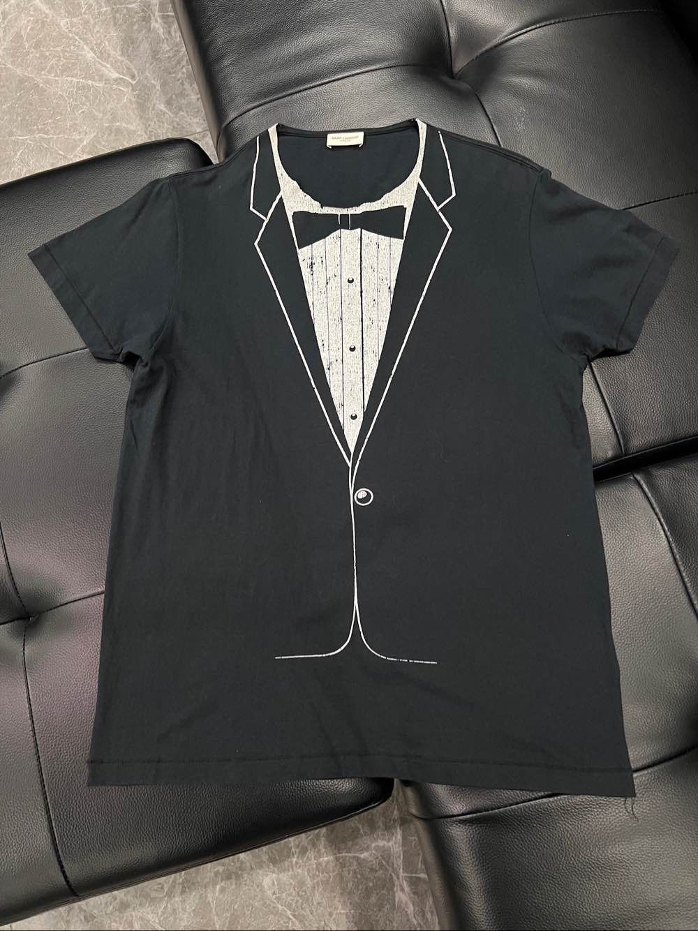 Saint Laurent Paris Saint Laurent Tuxedo Print T-Shirt Size L Size US L / EU 52-54 / 3 - 1 Thumbnail