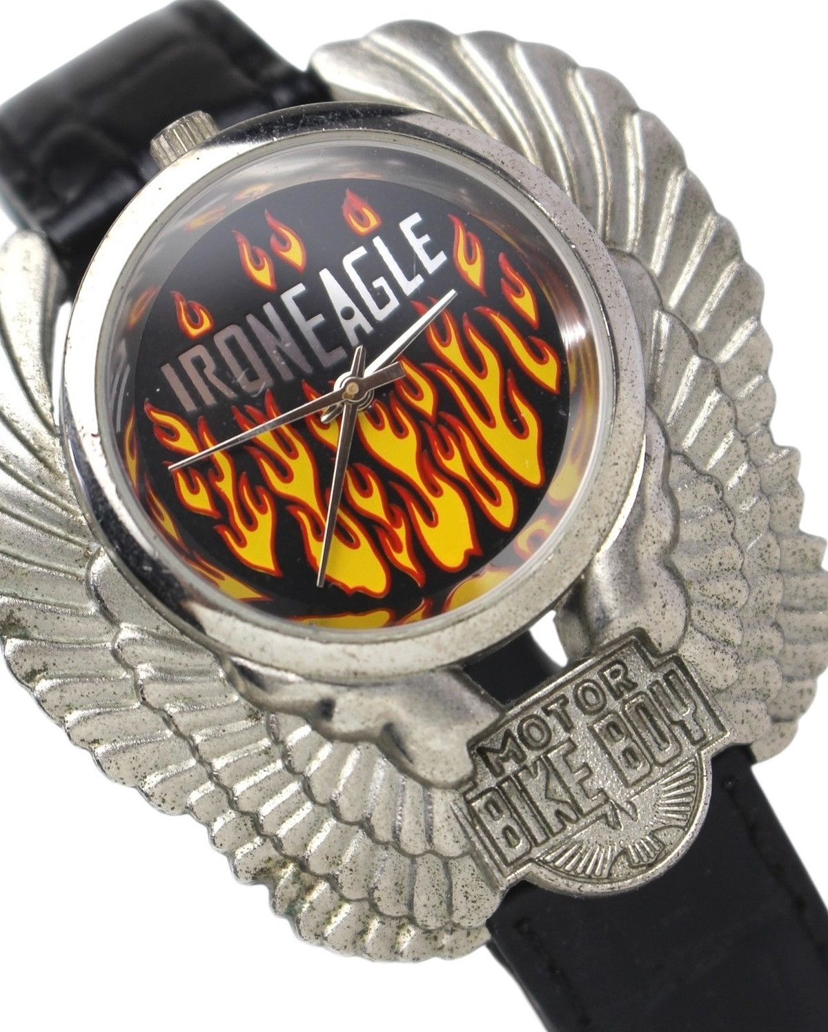 Japanese Brand 1990S IRON EAGLE FLAME DIAL BIKER WATCH Size ONE SIZE - 3 Thumbnail