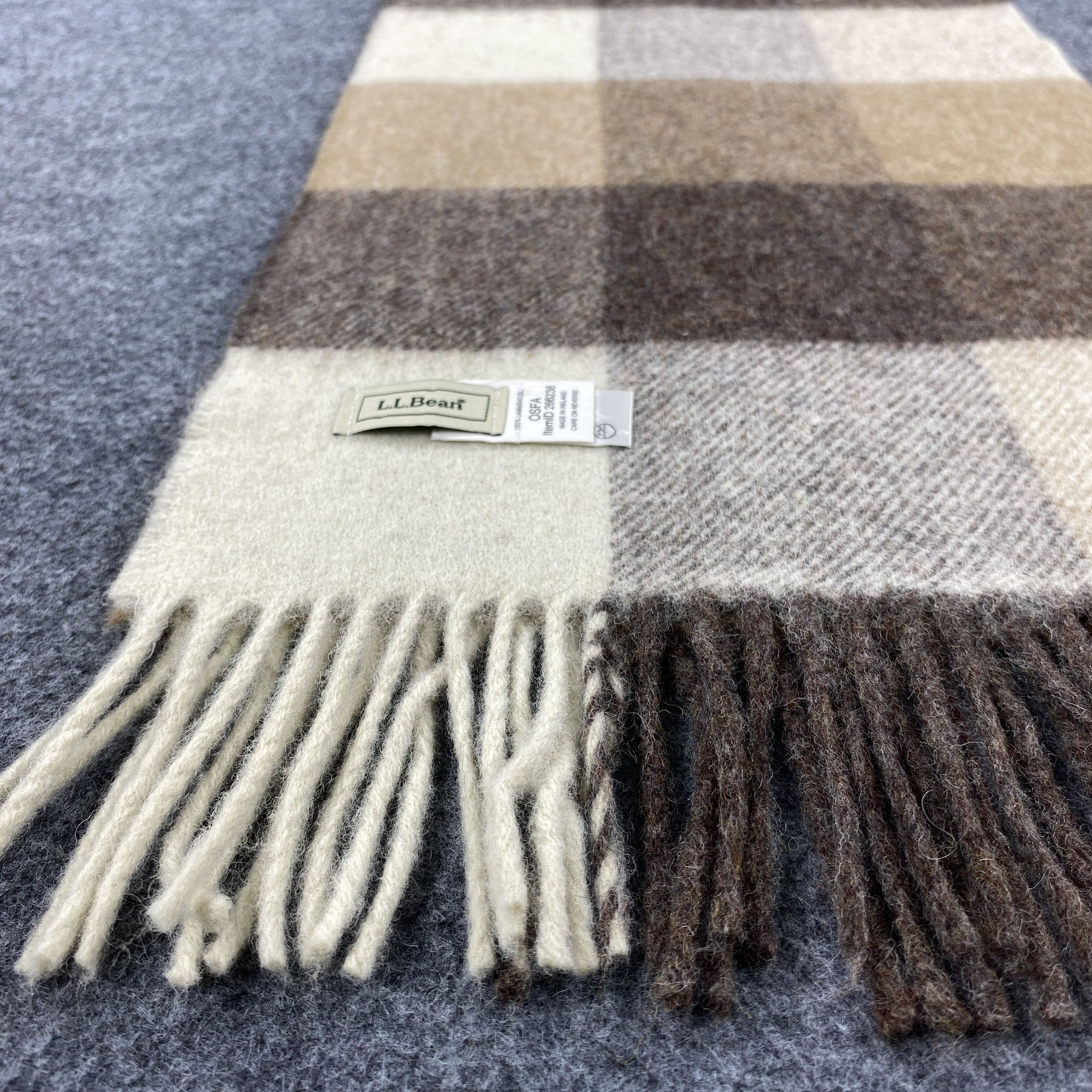 L.L. Bean × Vintage GF10696 L.L. Bean Scarf Neck Wear Muffler Nova Check Size ONE SIZE - 9 Thumbnail