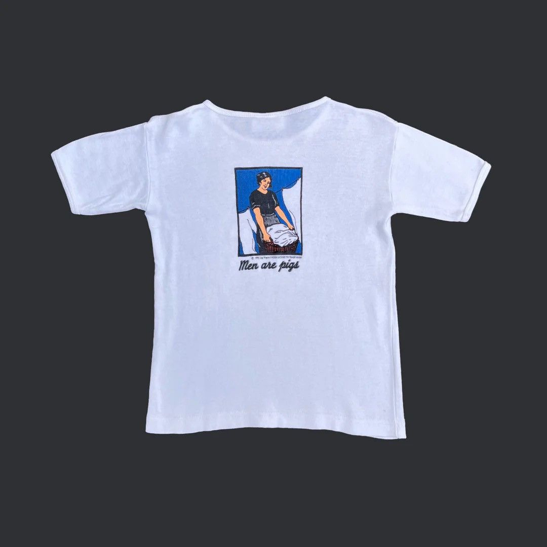 Band Tees × Vintage Lagwagon 1996 90s Vintage Men Are Pigs Band Girl Top T-Shirt Size M / US 6-8 / IT 42-44 - 2 Thumbnail