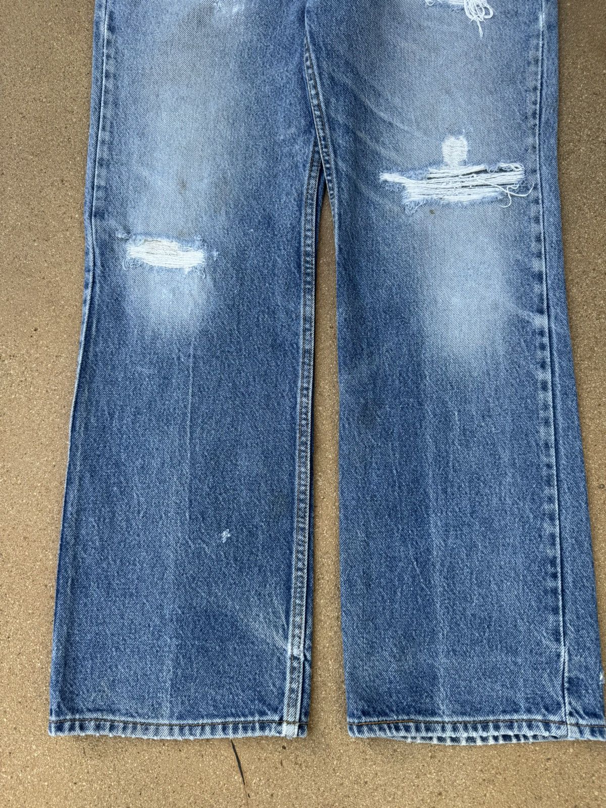 Levi's Vtg 90s Levi’s 517xx Red Tab Bootcut Flare Faded Jeans 33x29 Size US 33 - 3 Thumbnail