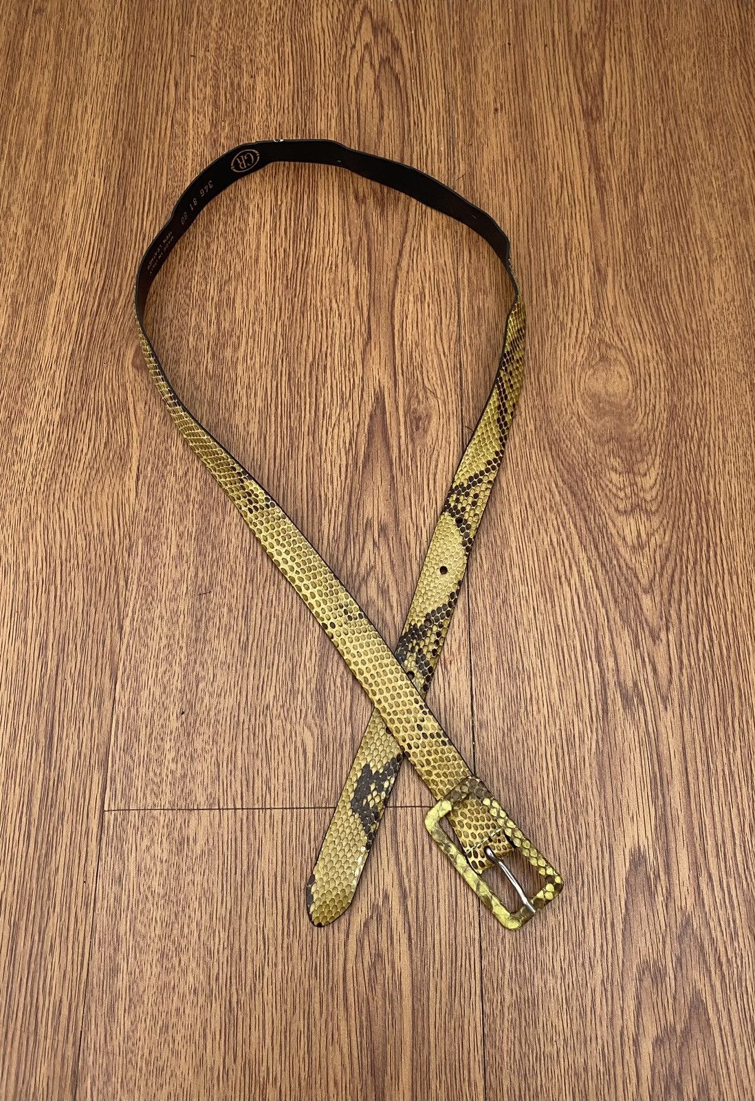 If Six Was Nine 100% Leather Snakeskin belt Size ONE SIZE - 1 Thumbnail