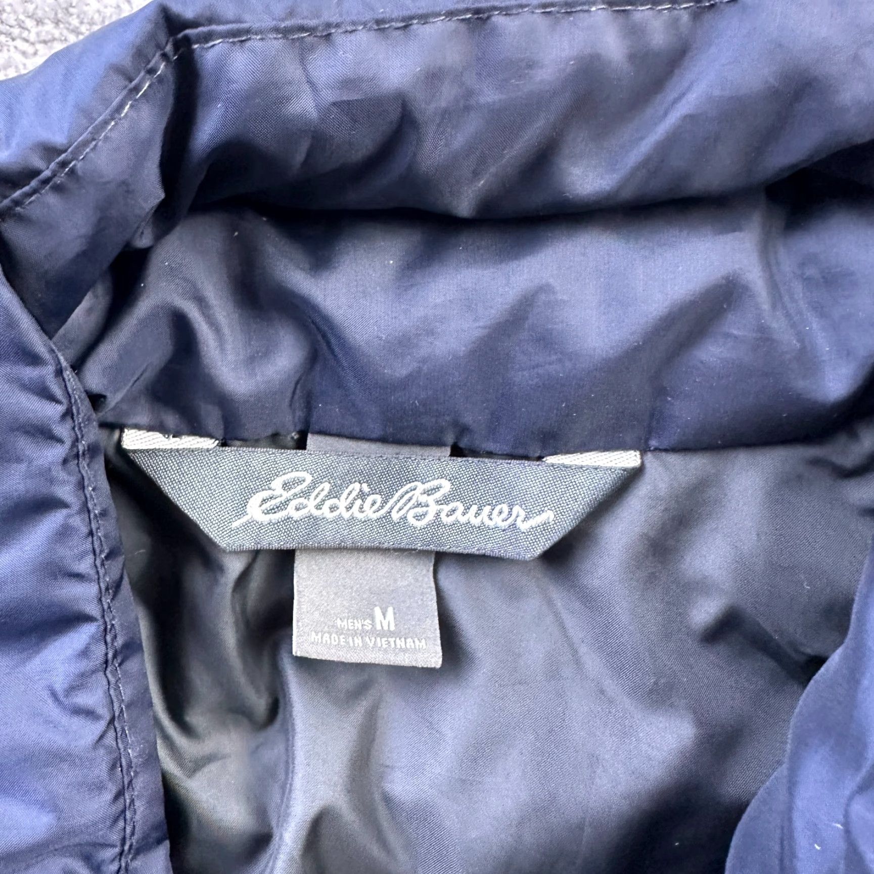 Eddie Bauer Eddie Bauer Vest Puffer Mens Large Blue 650 Down Fill Pockets Jacket Mid-Length Zip Size US L / EU 52-54 / 3 - 6 Thumbnail