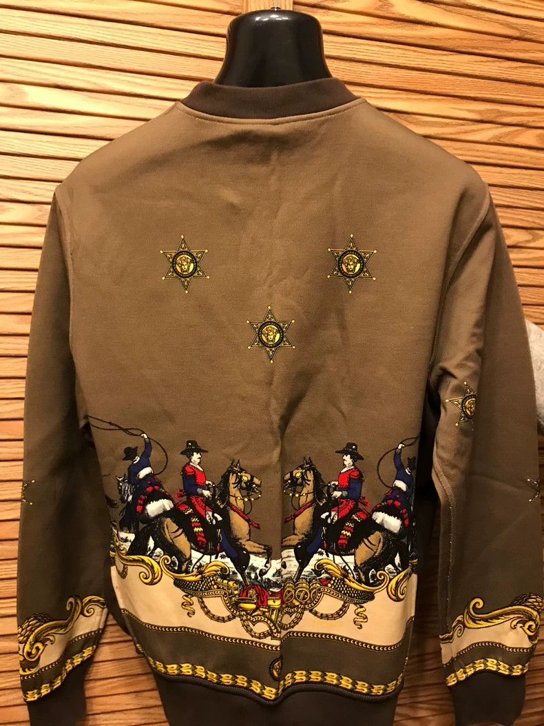 Versace Versace Denim graphic print sweatshirt Size US L / EU 52-54 / 3 - 2 Thumbnail
