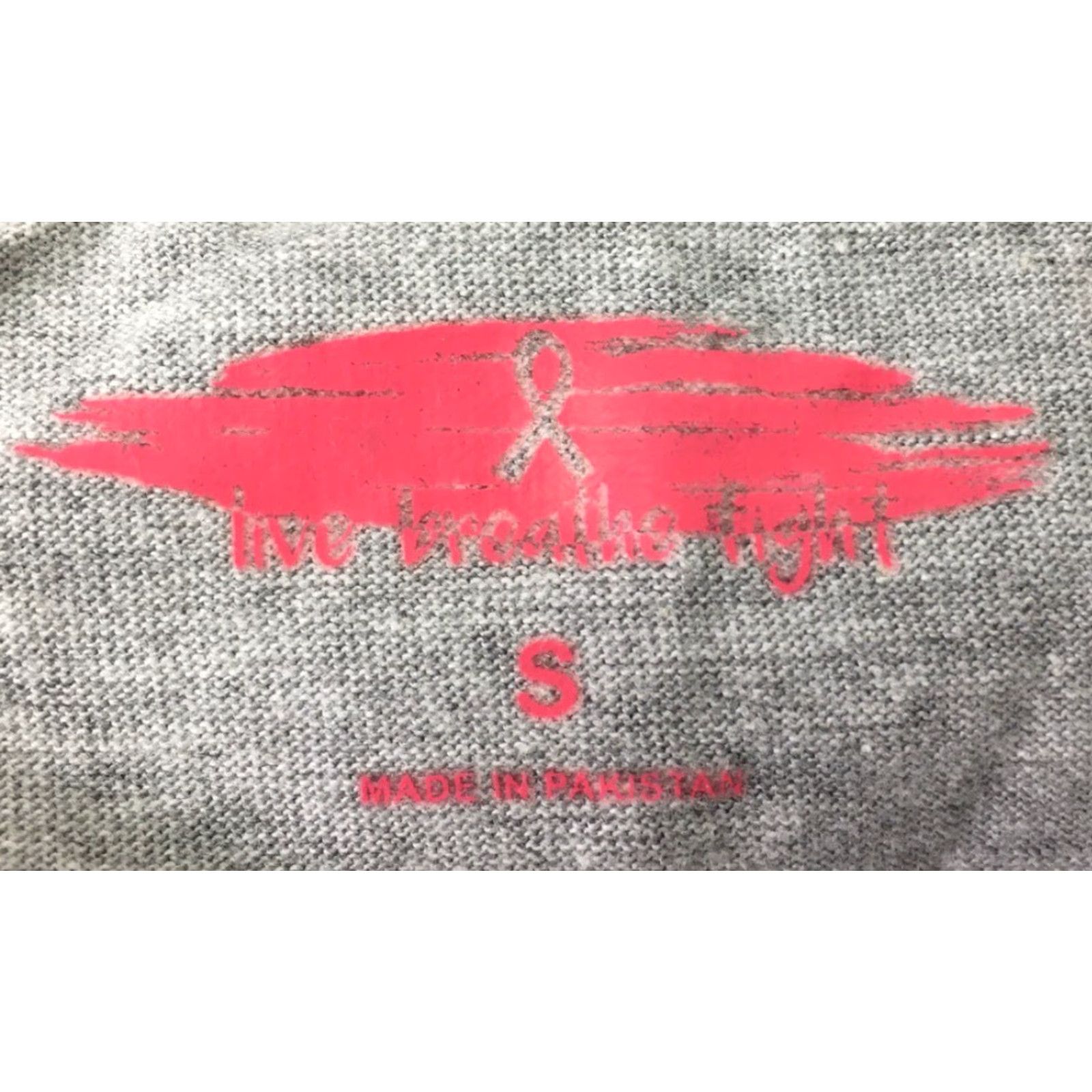 Vintage Live Breathe Fight Womens T-Shirt Gray Heathered Together We Are Strong S New Size S / US 4 / IT 40 - 6 Thumbnail