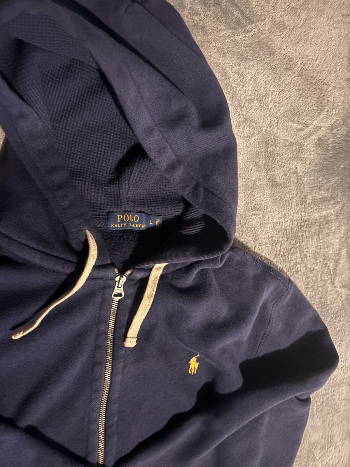 Polo Ralph Lauren Polo Ralph Lauren - Navy Blue Modern Hoodie Size US L / EU 52-54 / 3 - 3 Thumbnail