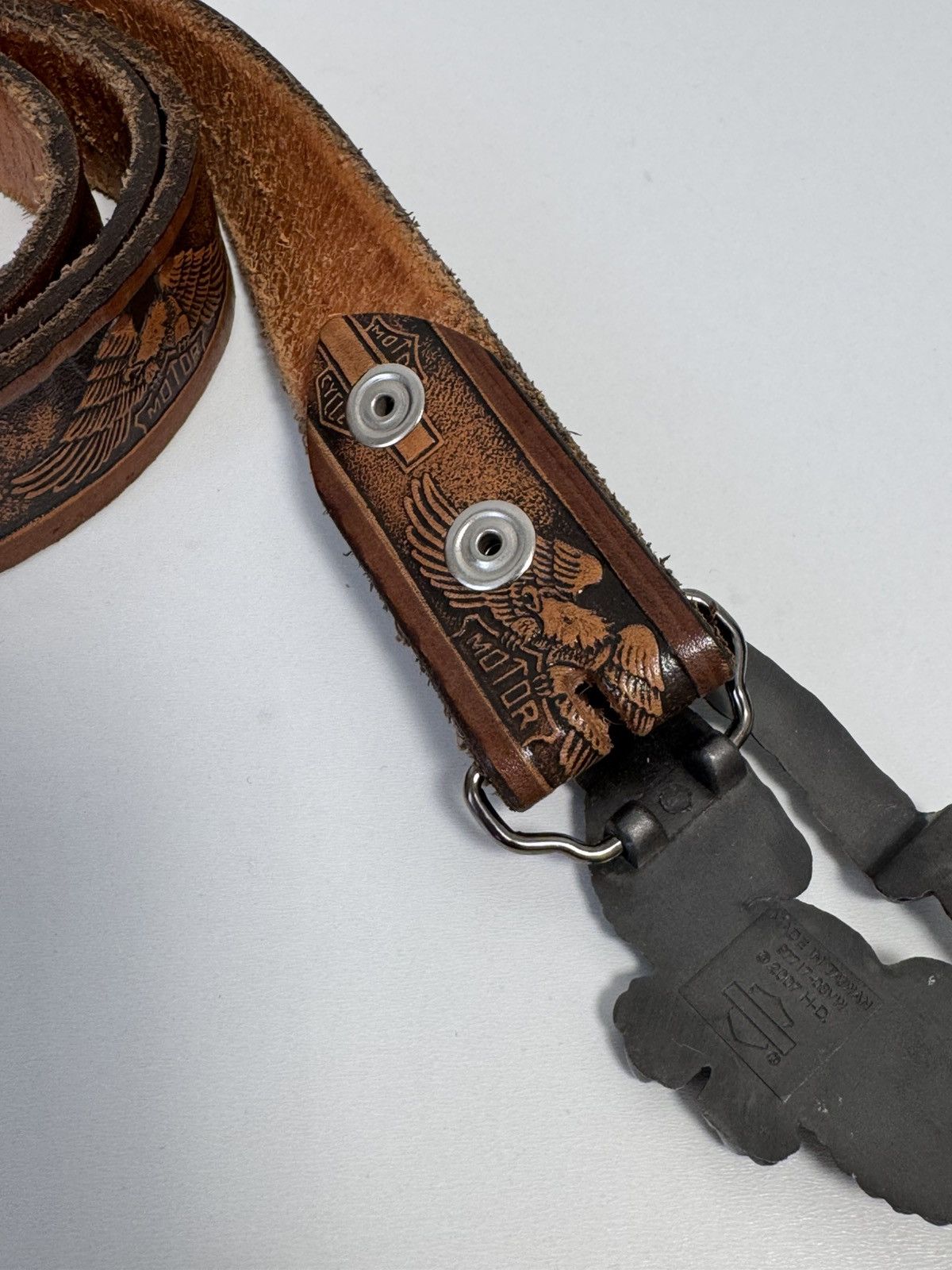 Harley Davidson Vintage Leather Belt Y2K style brown