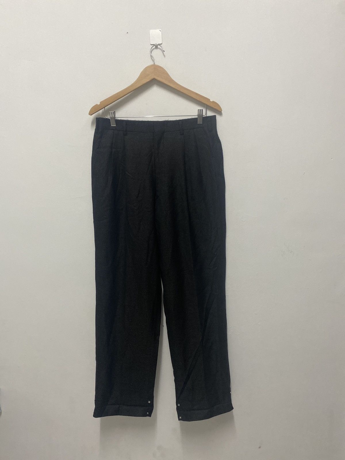 image of VTG 90’ Kansai Yamamoto Man Casual Pant Trouser in Black, Men's (Size 33)