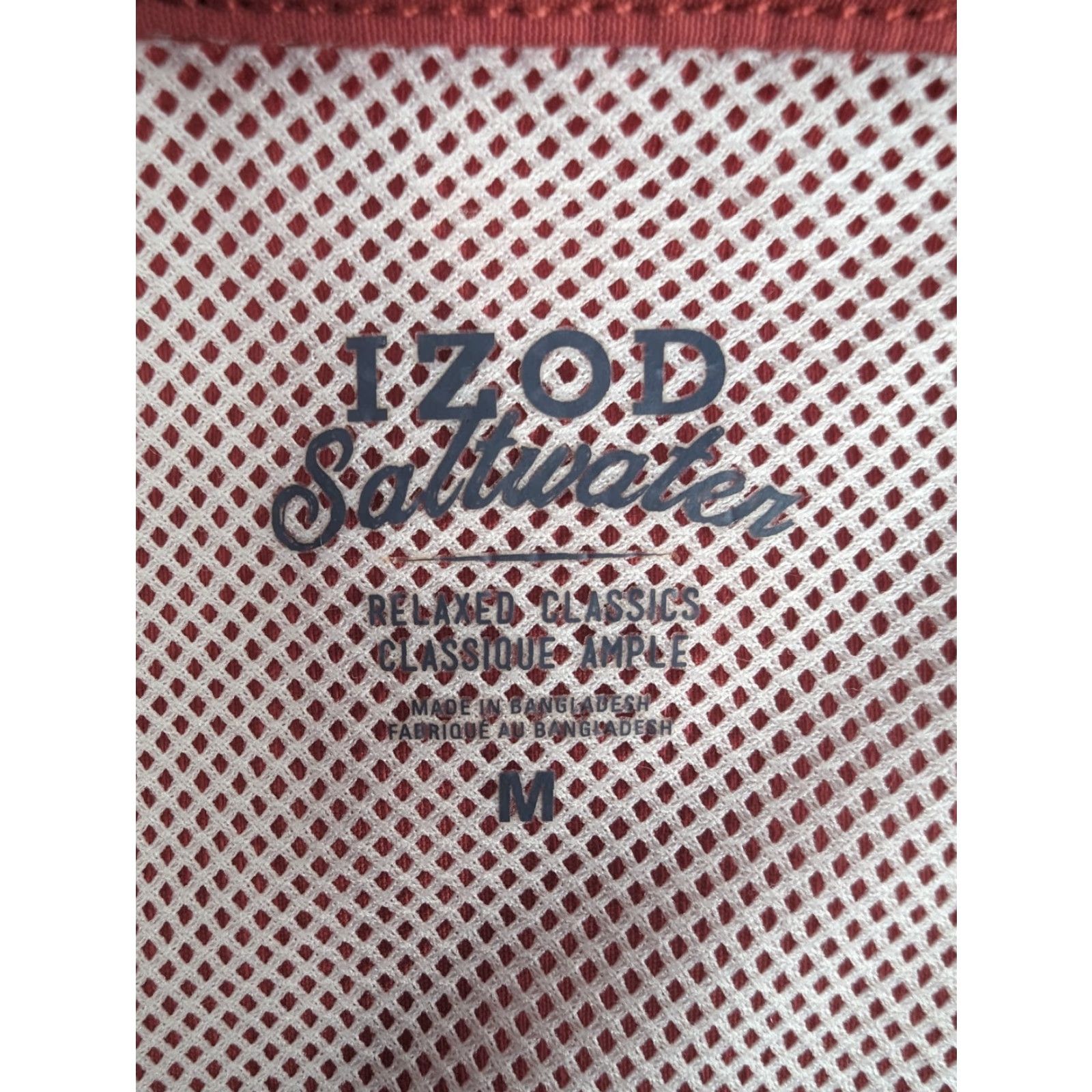 Izod Izod Saltwater Shirt Mens Medium Saltwater Red Relaxed Logo Short Sleeve Fishing Size US M / EU 48-50 / 2 - 6 Thumbnail