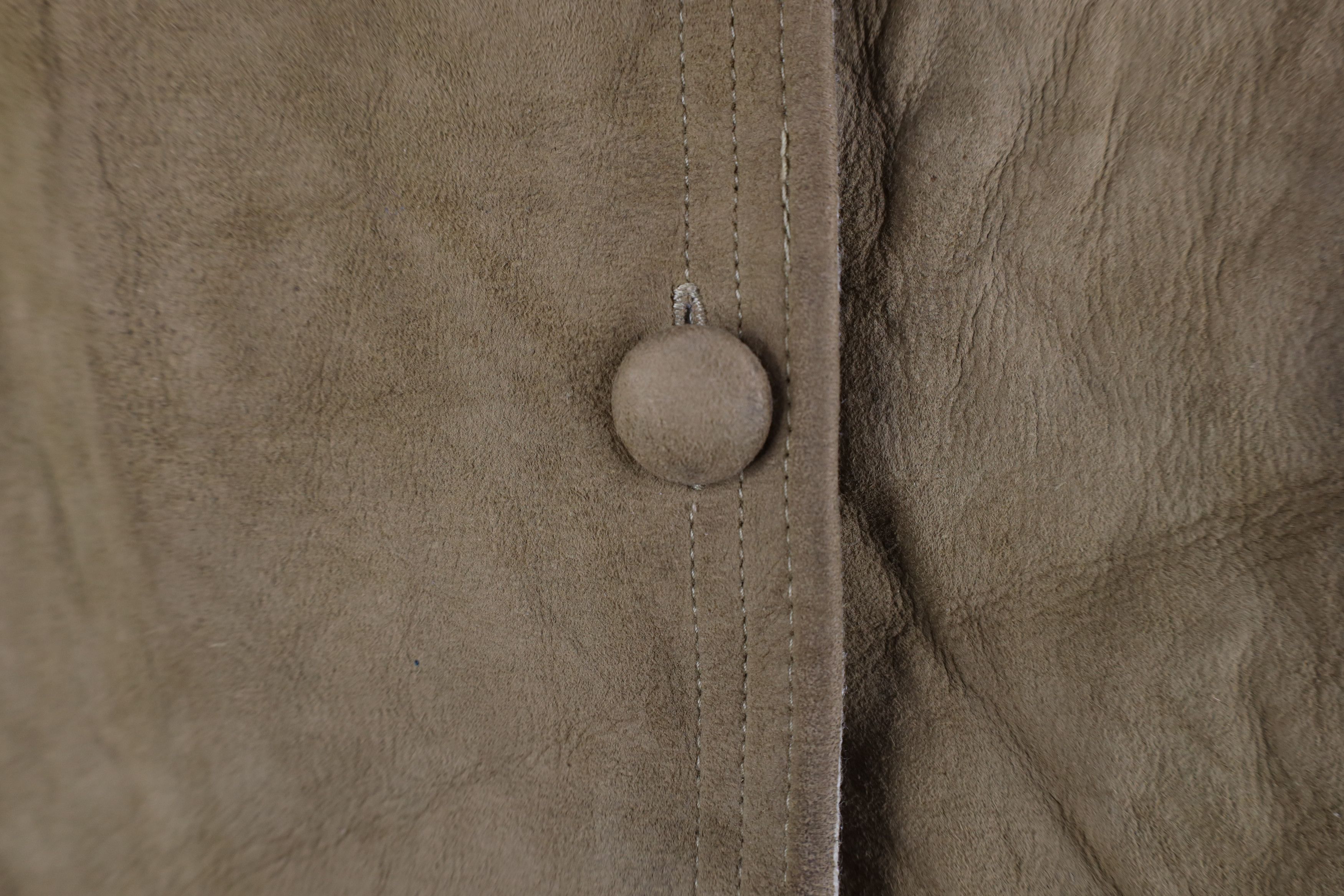 Vintage Vintage 30s 40s Streetwear Suede Leather Button Jacket USA Size L / US 10 / IT 46 - 5 Thumbnail