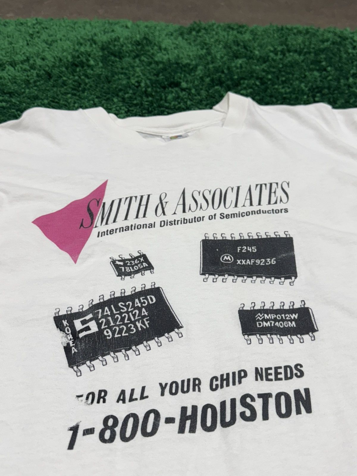 Fruit Of The Loom × Vintage Vintage Retro Computer Chip Semiconductor Houston Texas XL Size US XL / EU 56 / 4 - 2 Thumbnail