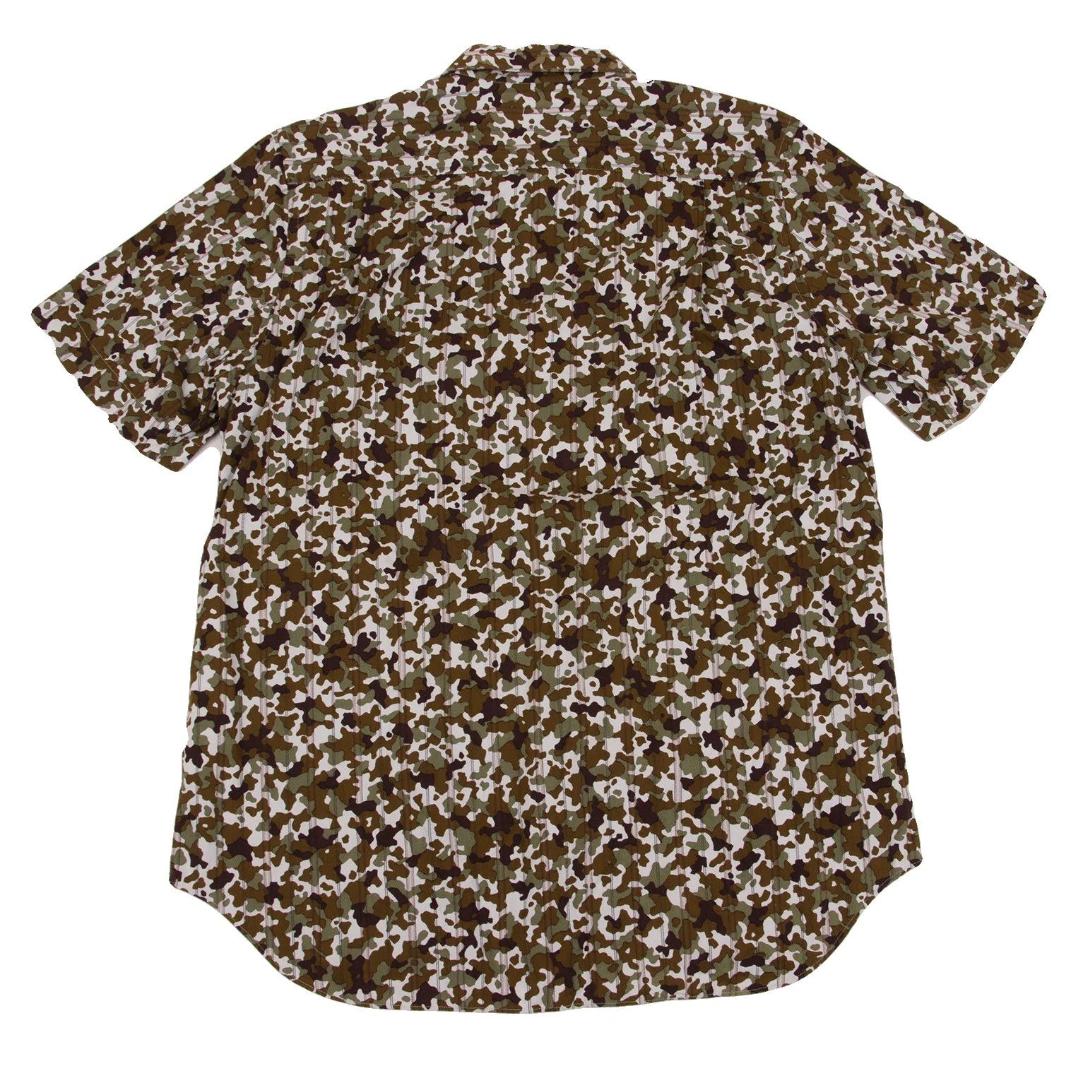 Comme des Garcons Homme Plus Camouflage Pattern Short Sleeve Shirt in Light Gray Khaki Size US M / EU 48-50 / 2 - 10 Thumbnail