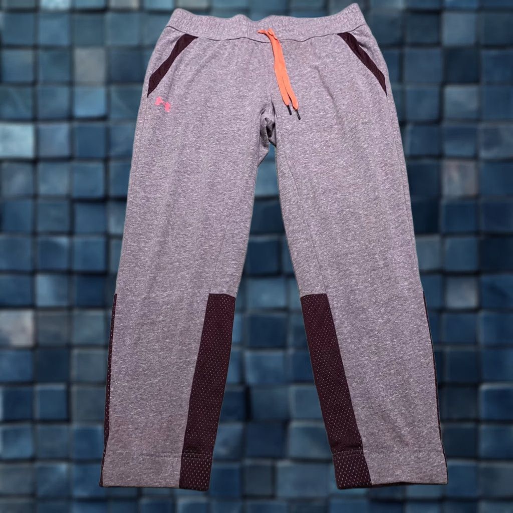 Under Armour Under armour Pants Womens L Gray Joggers Tapered Mid Rise Pockets Casual Size 36" / US 14 / IT 50 - 1 Thumbnail